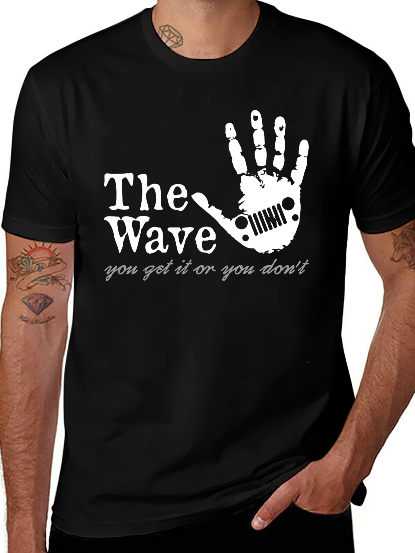 Jeep Wave Black T-Shirt