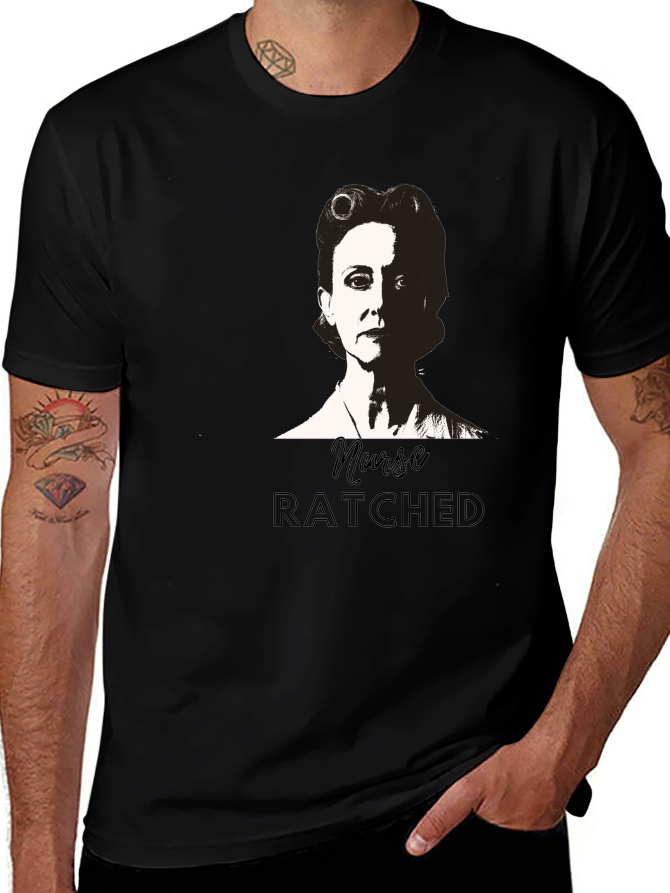 Variant 7 of Nurse Ratched Black Graphic Tee