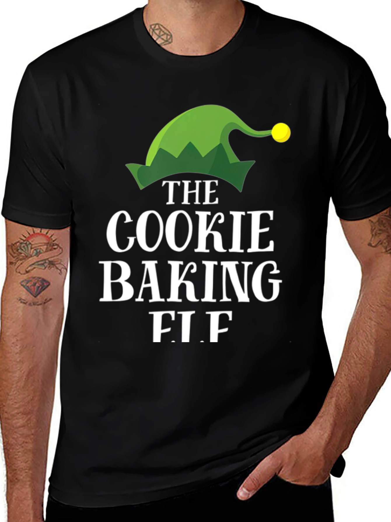 Cookie Baking Elf Christmas T-Shirt