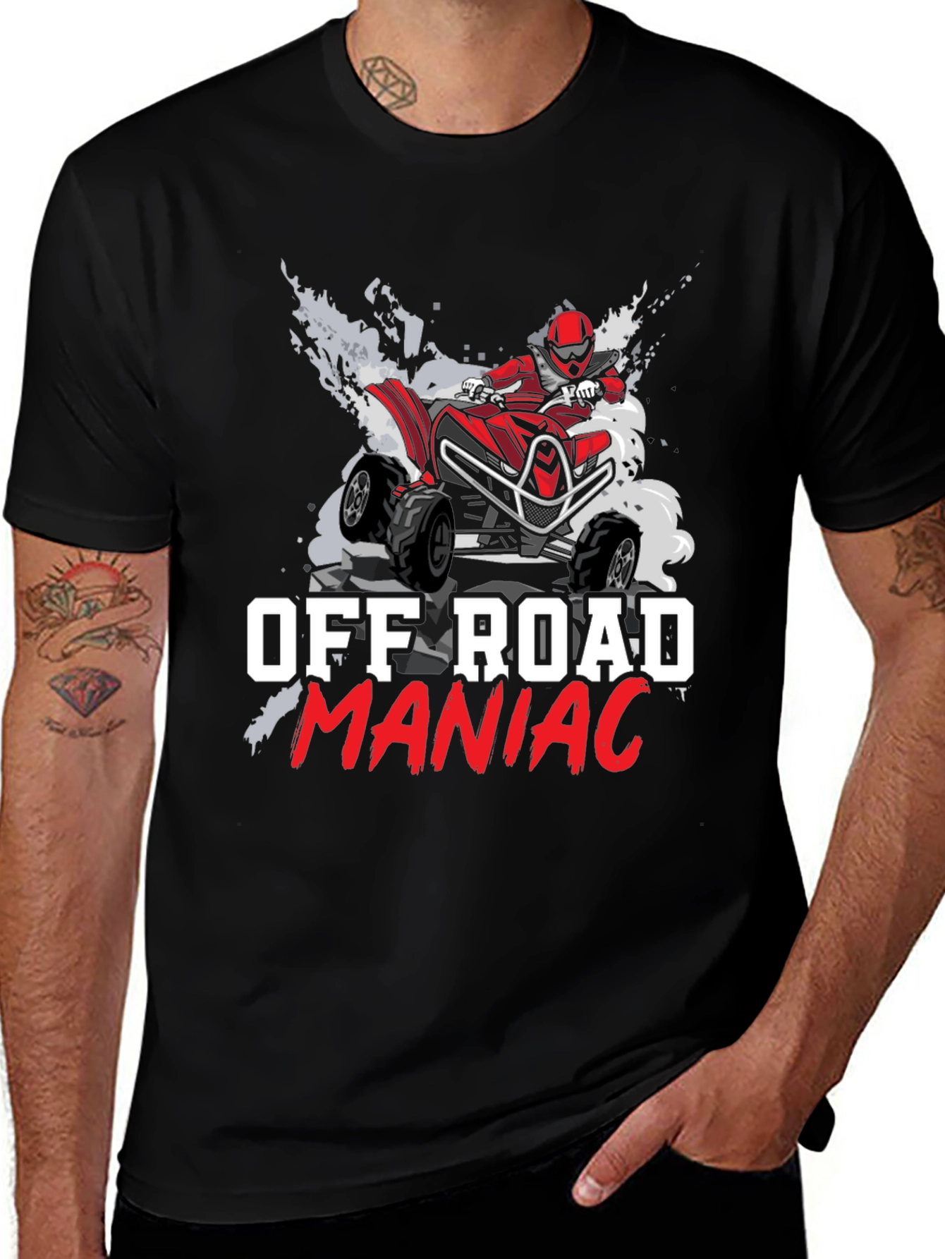 Variant 18 of Off Road Maniac T-Shirt - ATV Rider Graphic Tee