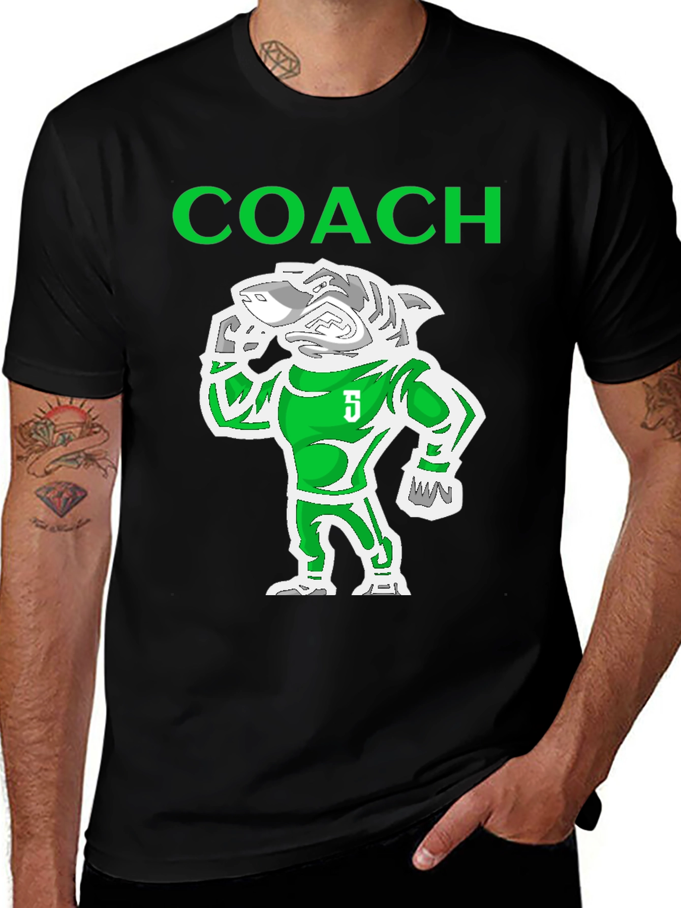 Variant 7 of Coach Shark Graphic T-Shirt - Black