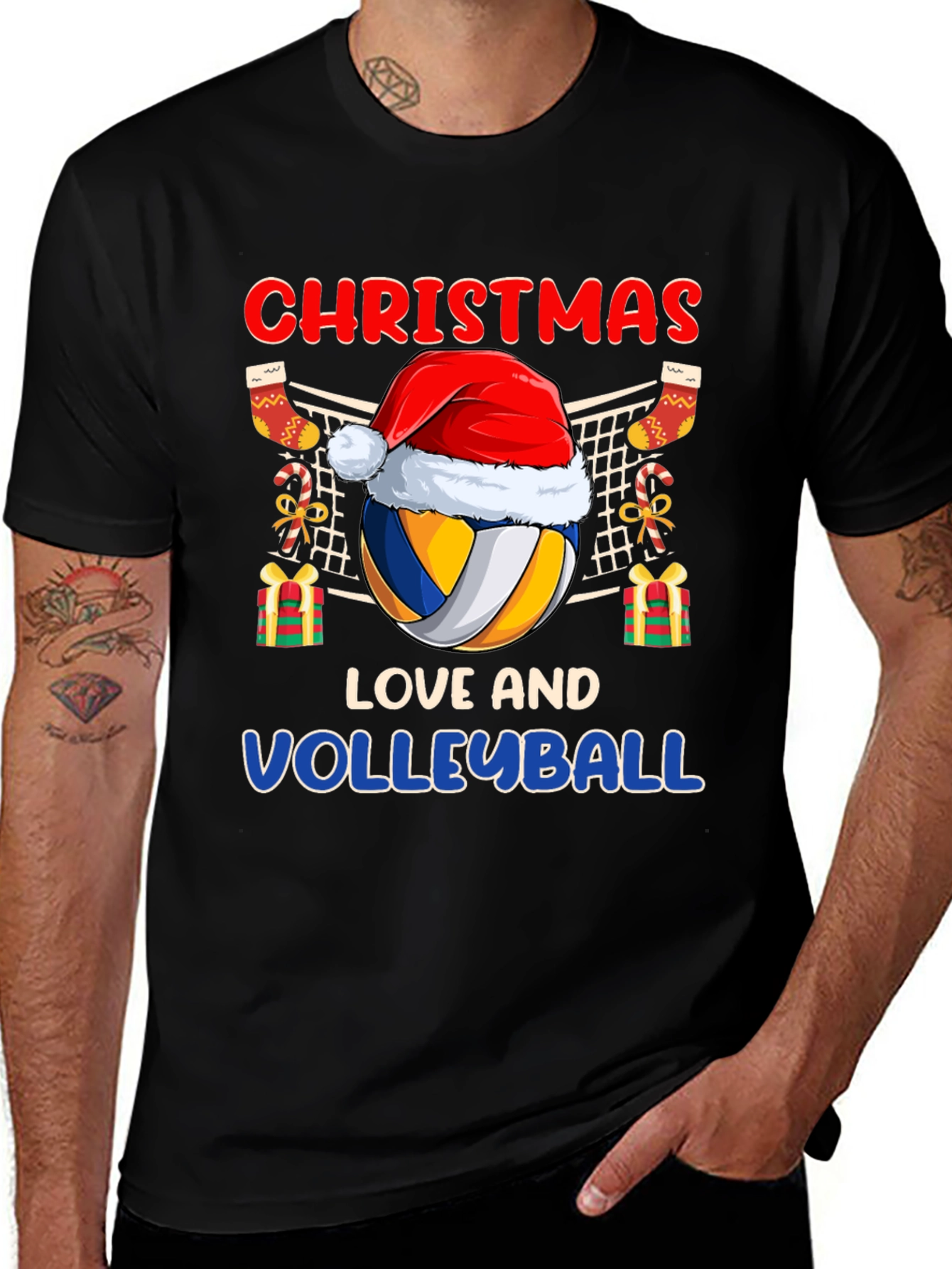 Christmas Volleyball Lover's T-Shirt