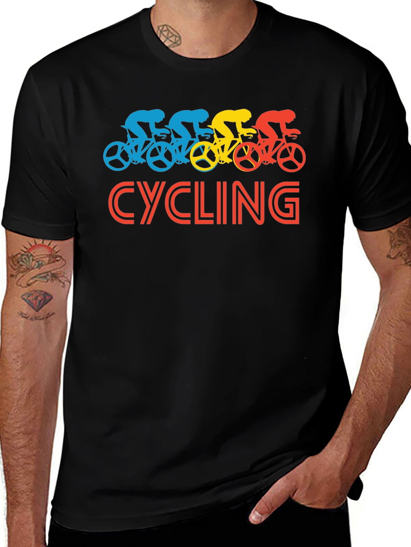 Variant 27 of Cycling Graphic Tee - Retro Style