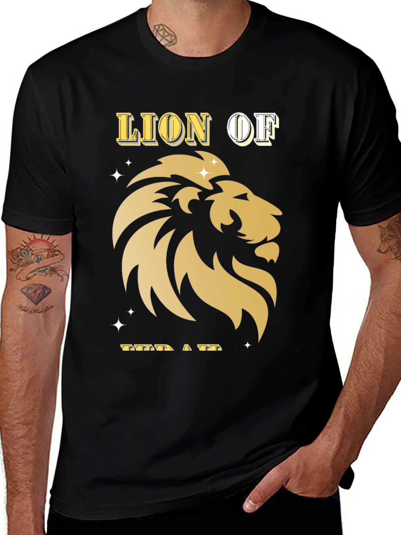 Variant 12 of Lion of Judah Graphic Tee - Black Cotton Blend