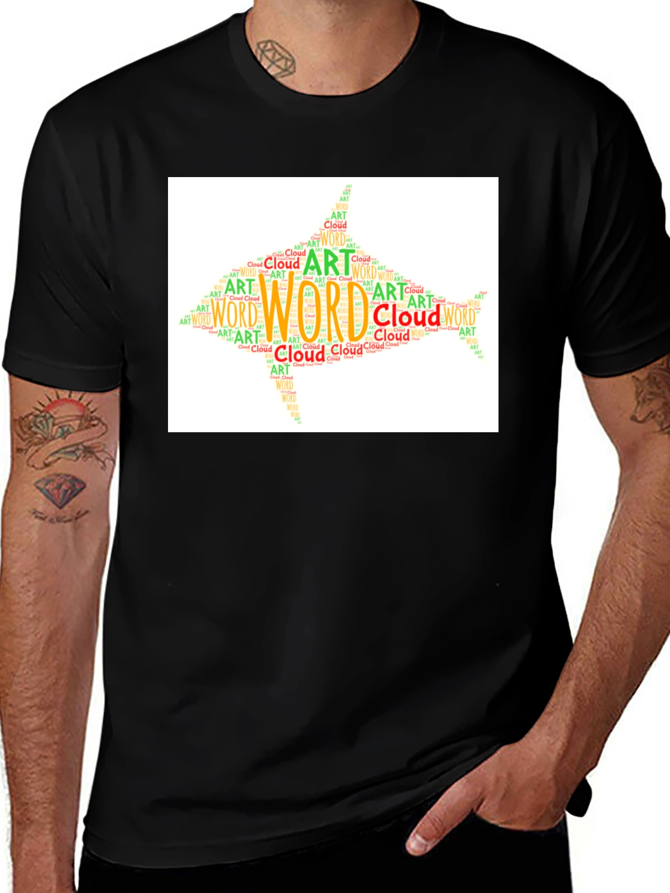 Variant 13 of Word Art Cloud T-Shirt - Unique Graphic Tee