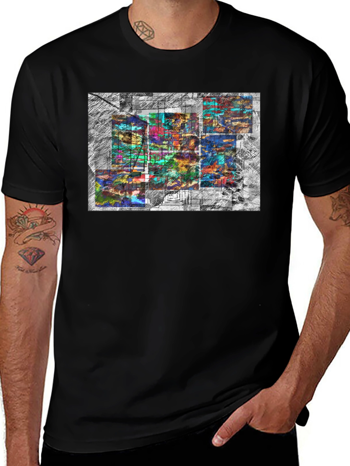 Variant 12 of Abstract Art Graphic Print T-Shirt