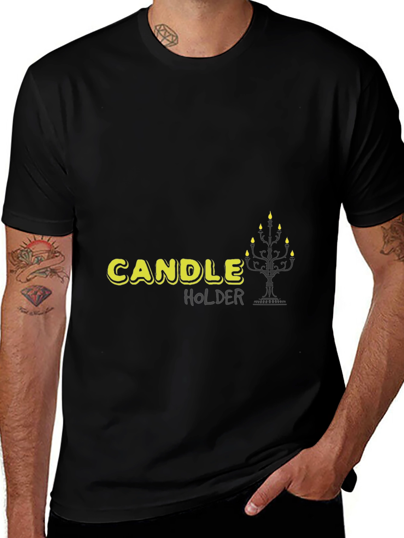 Variant 8 of Candle Holder Graphic T-Shirt