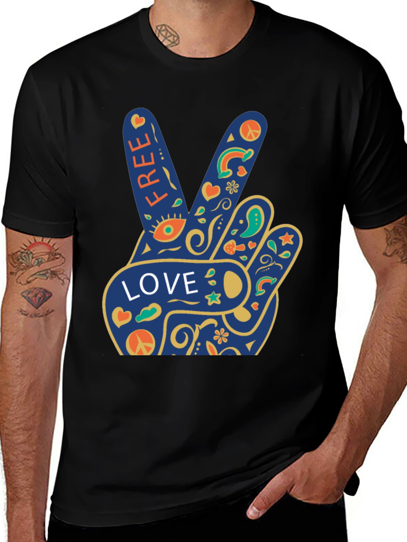 Variant 10 of Peace Love Free Graphic T-Shirt