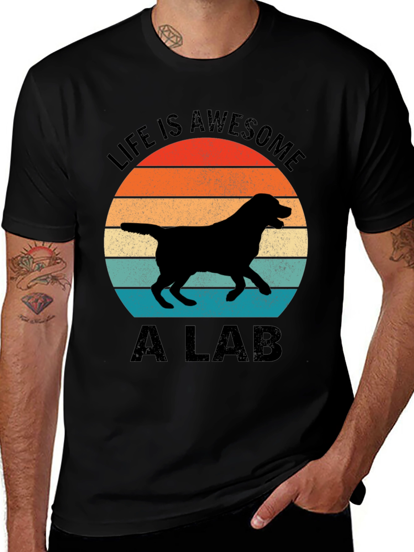 Awesome Life: Labrador Graphic T-Shirt