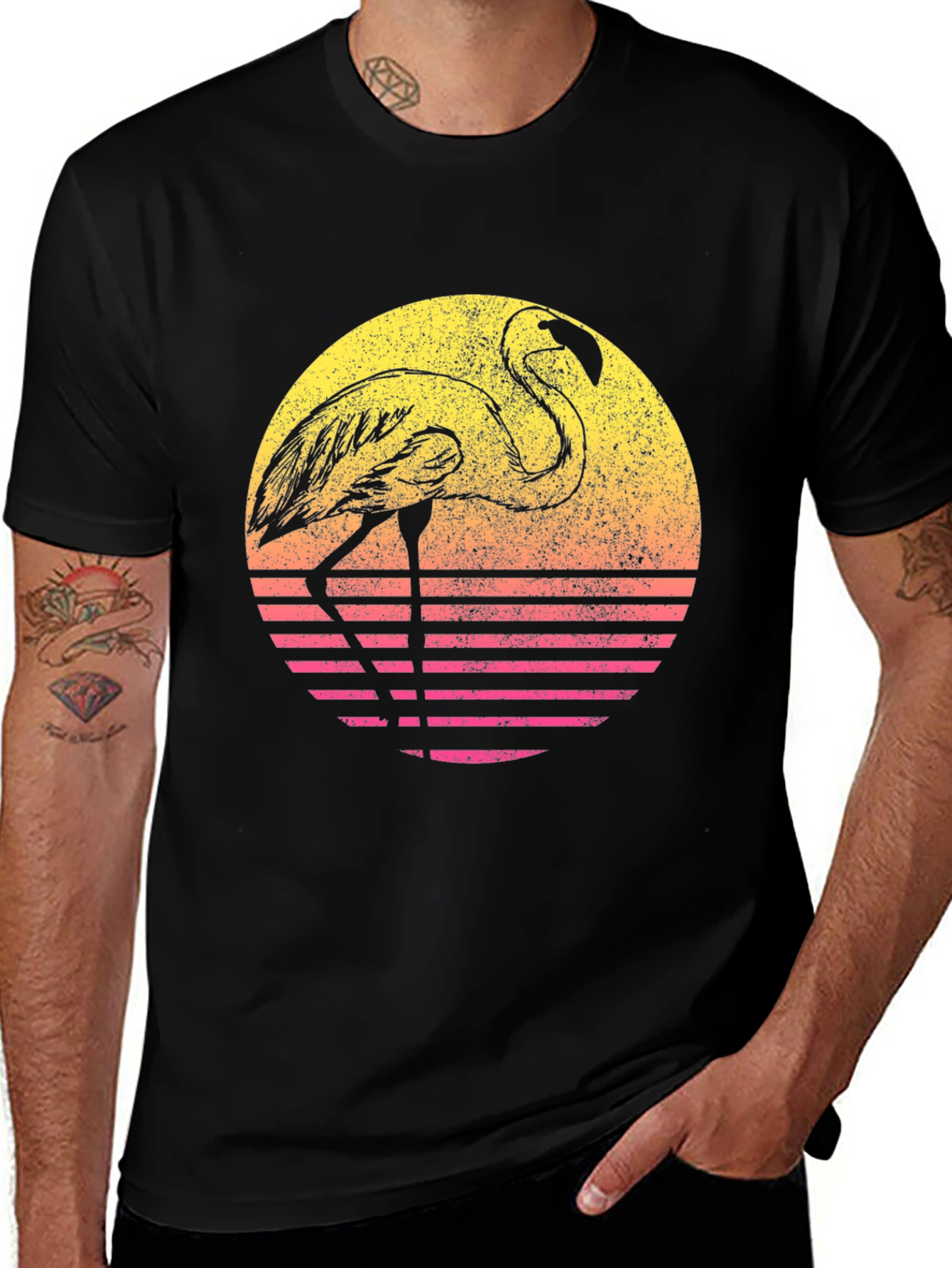 Variant 9 of Retro Flamingo Graphic Tee