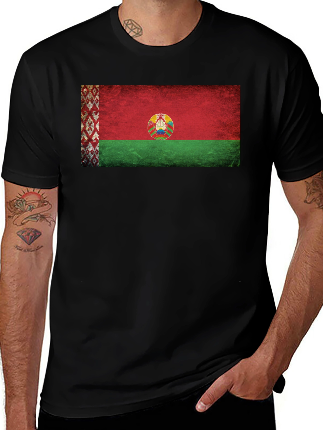 Variant 7 of Belarus Flag T-Shirt