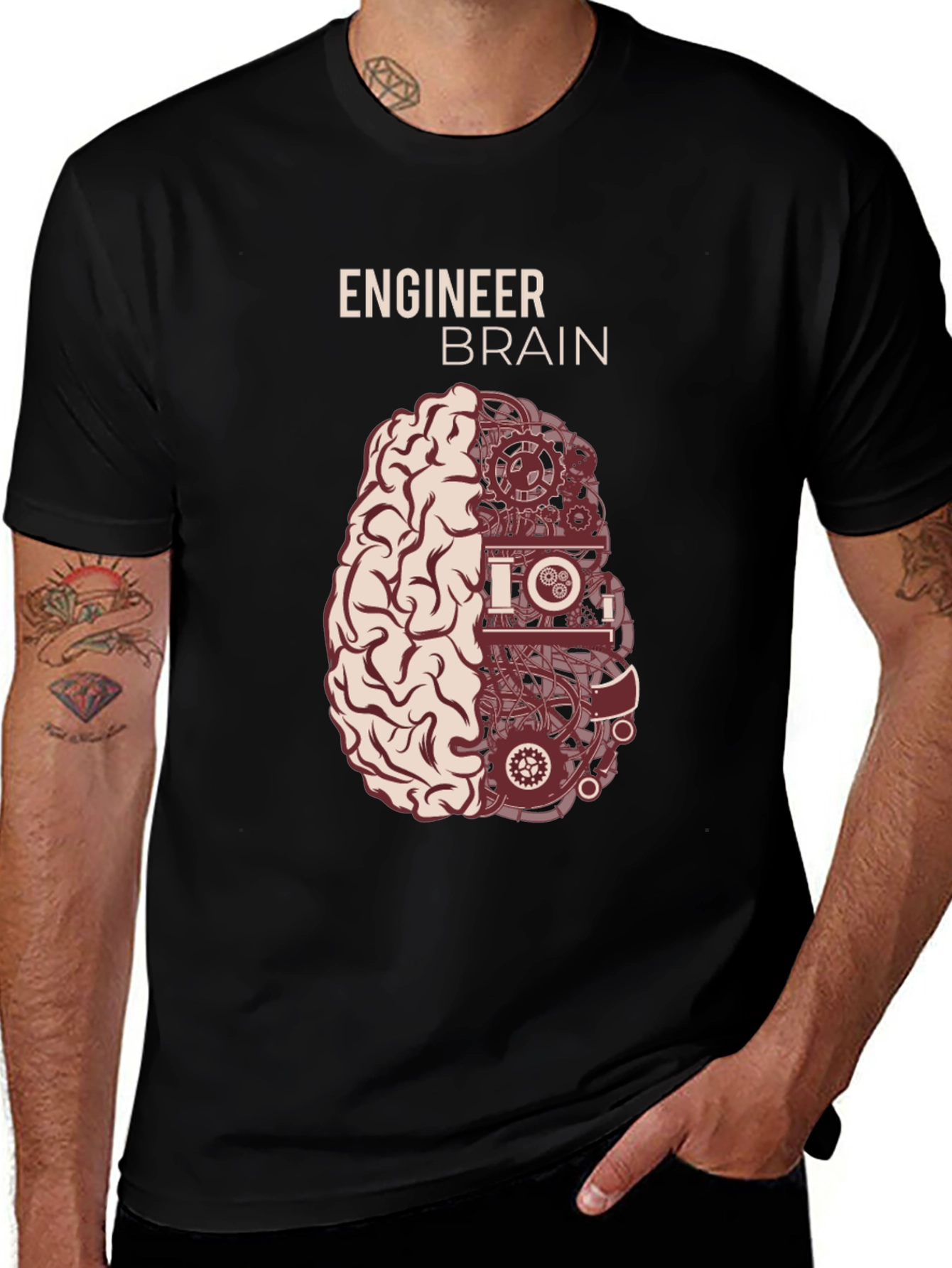 Engineer Brain T-Shirt - Unique Design for Smart Minds!