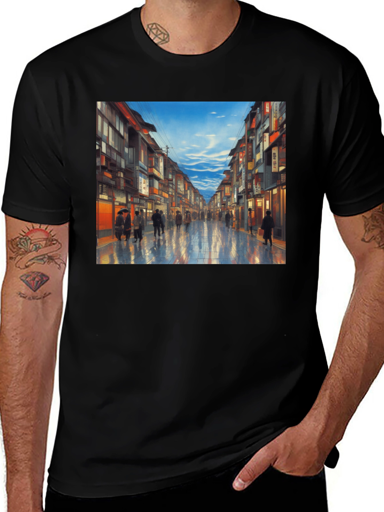 Variant 11 of City Street T-Shirt - Artistic Impression