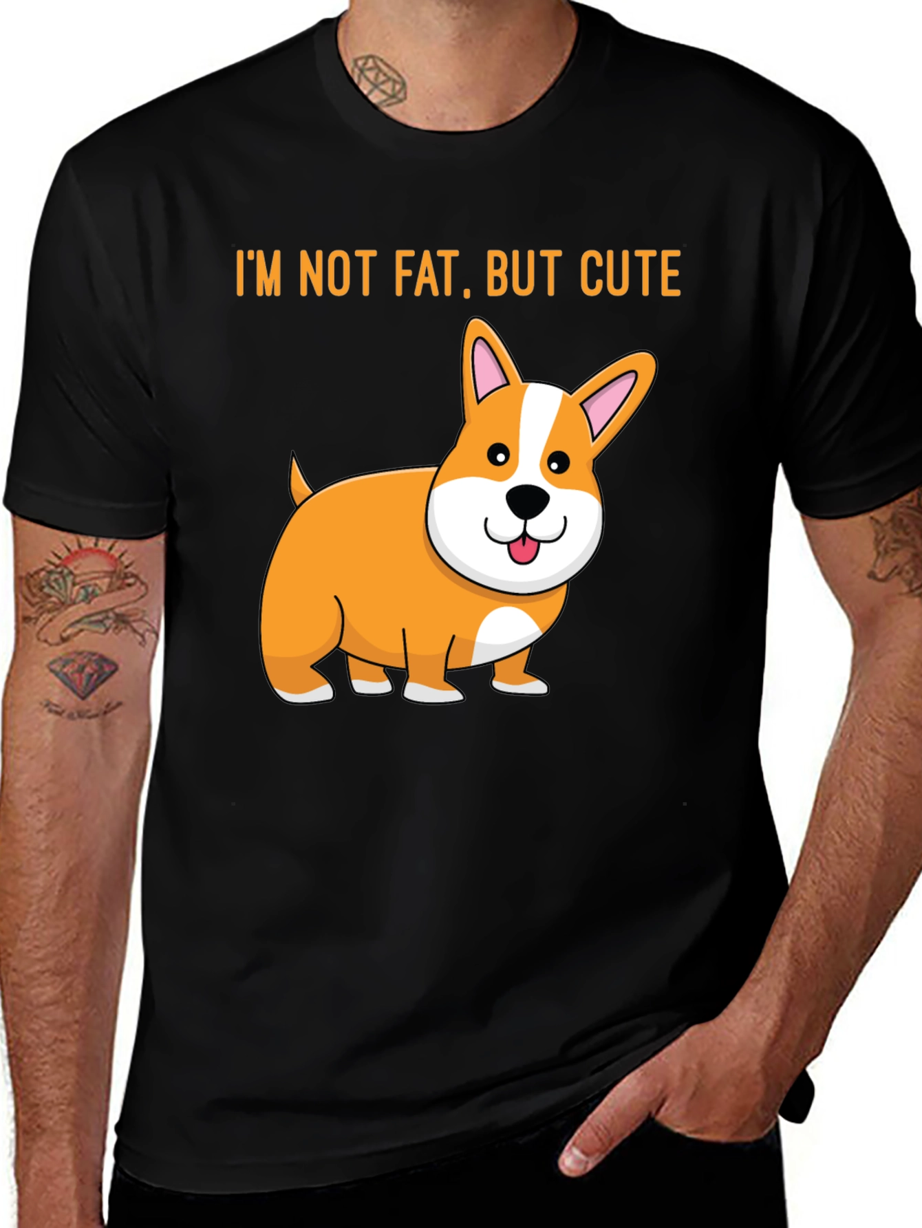 Variant 26 of Cute Corgi T-Shirt - I'm Not Fat, But Cute