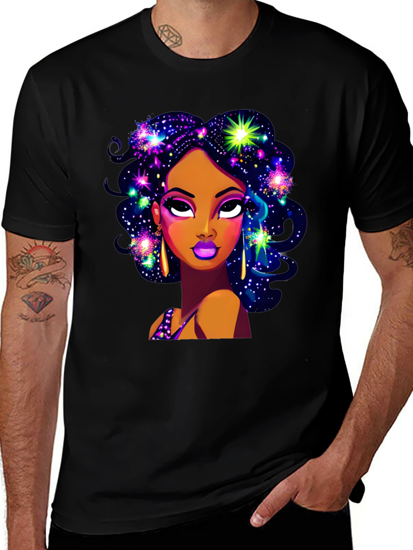 Variant 22 of Galaxy Girl Graphic T-Shirt - Stylish Comfort
