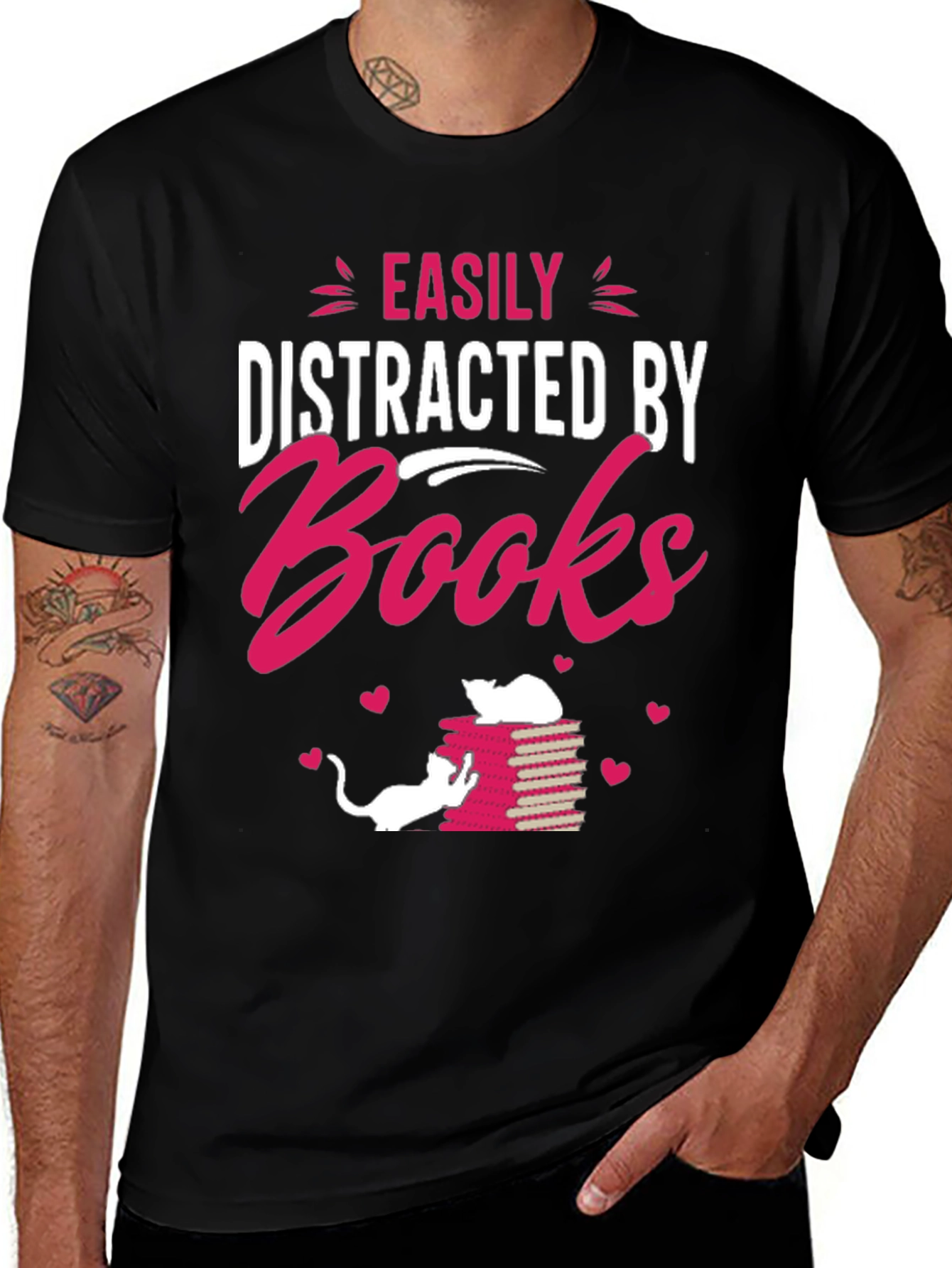 Variant 26 of Easily Distracted by Books T-Shirt