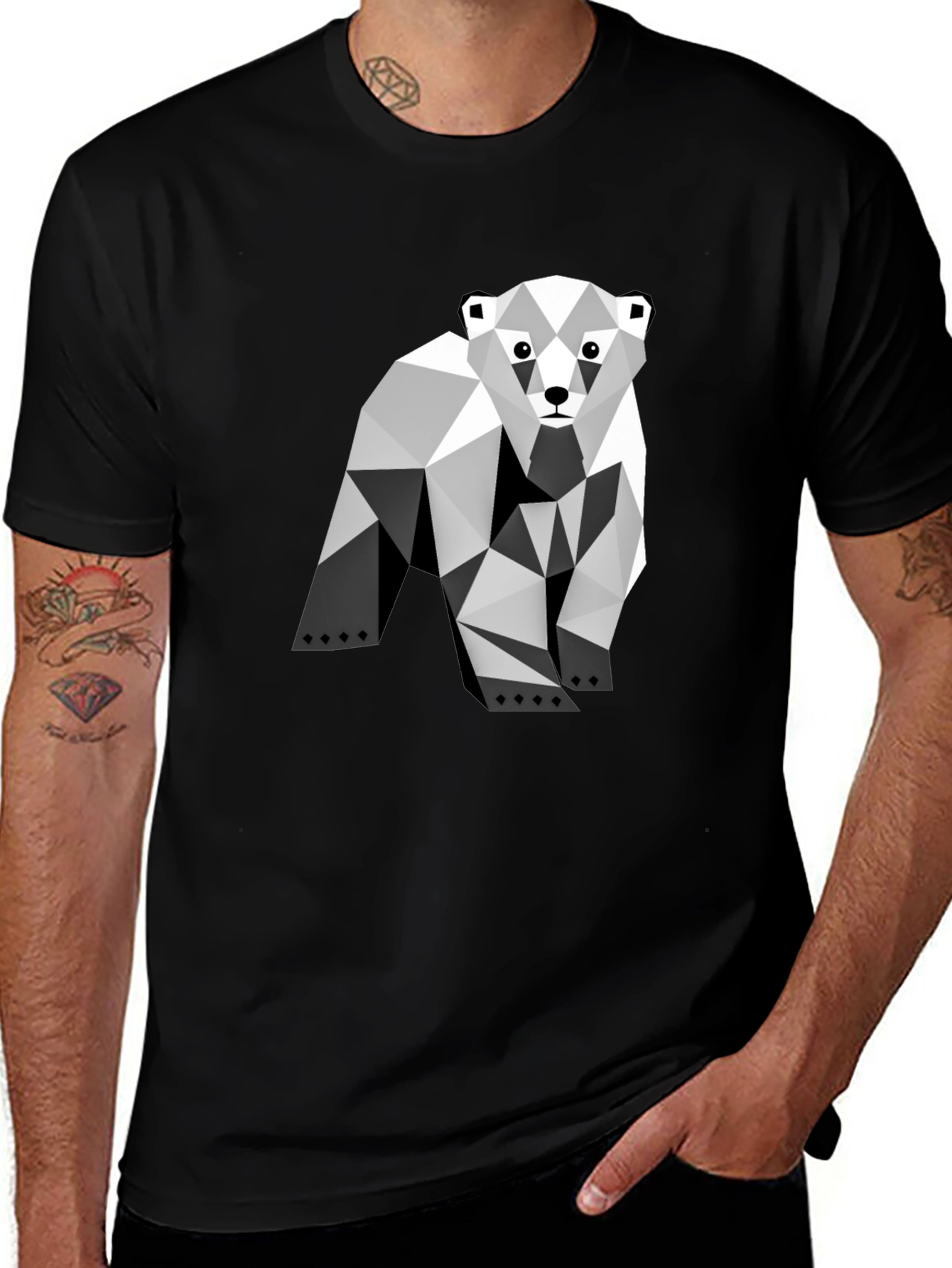 Variant 14 of Geometric Bear Graphic Tee