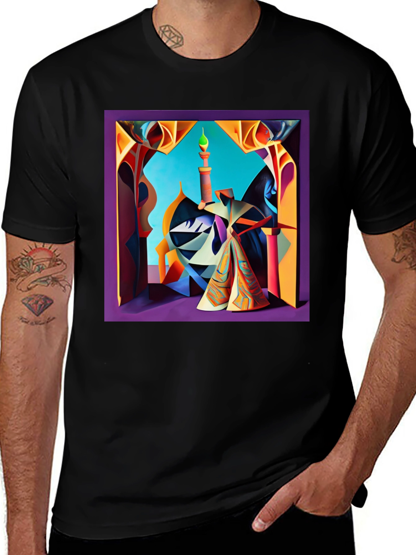 Variant 30 of Abstract Mosque Art Graphic Tee