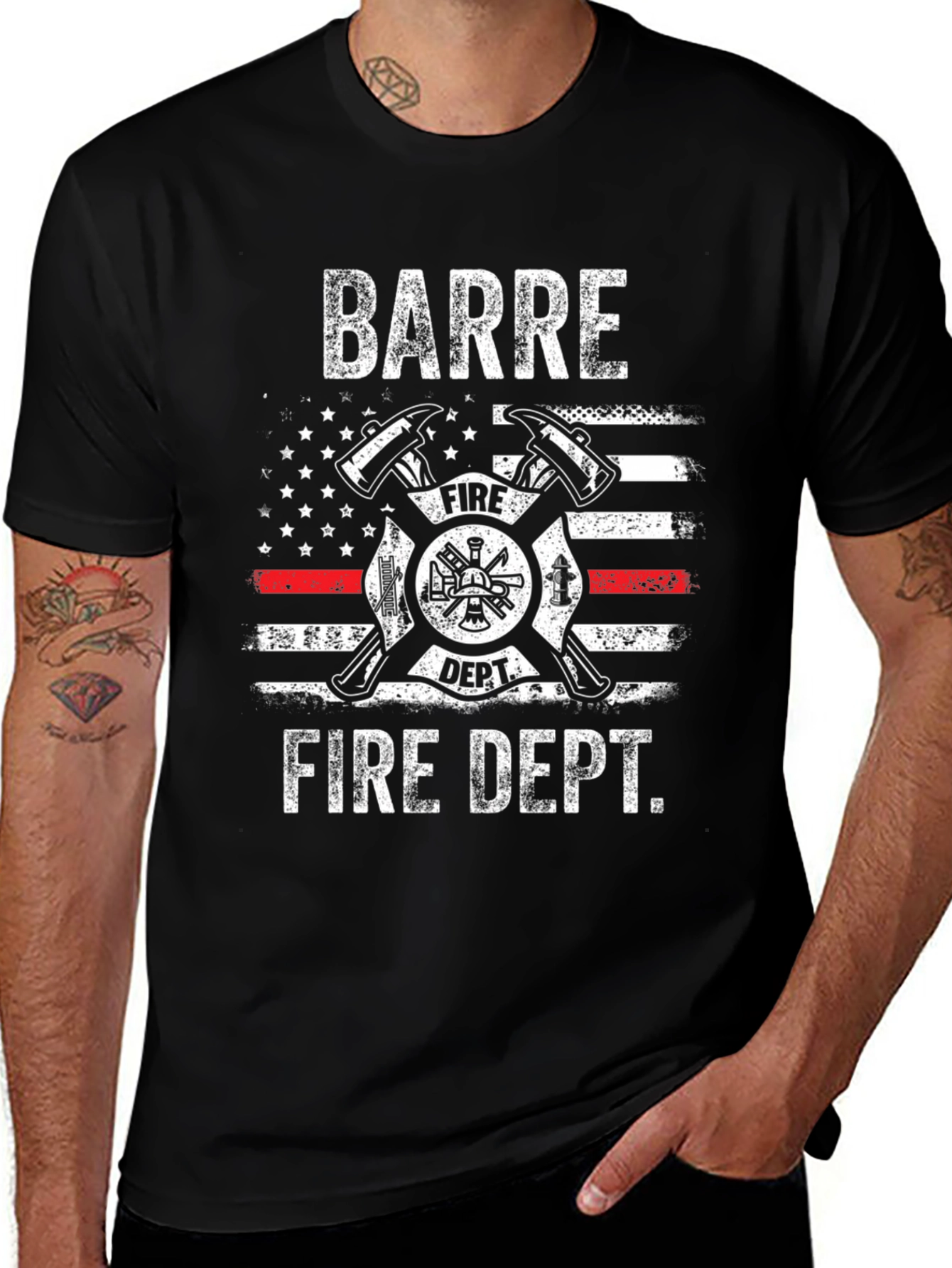 Variant 3 of Barre Fire Dept. Graphic T-Shirt