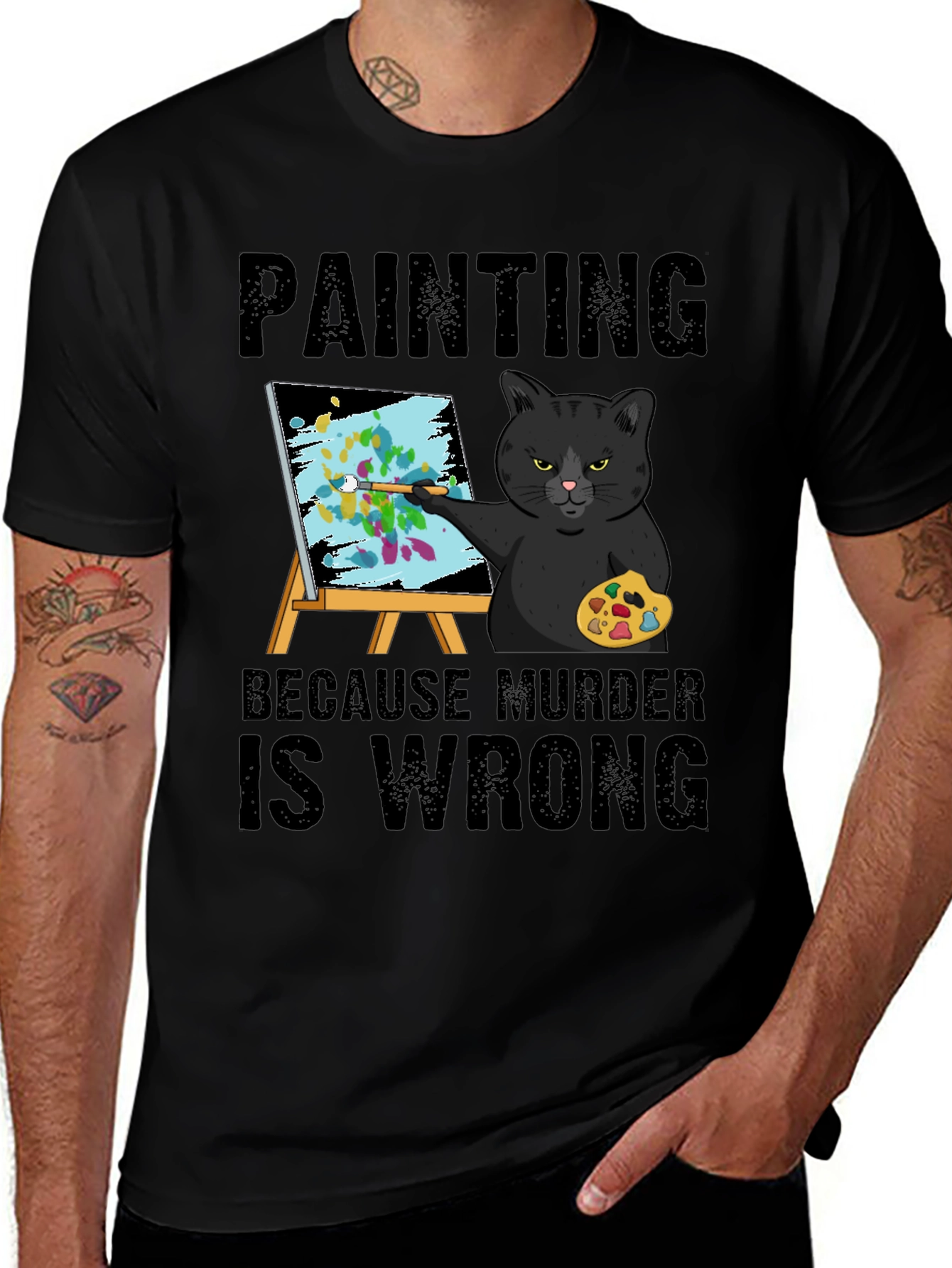 Variant 14 of Painting Because Murder Is Wrong T-Shirt