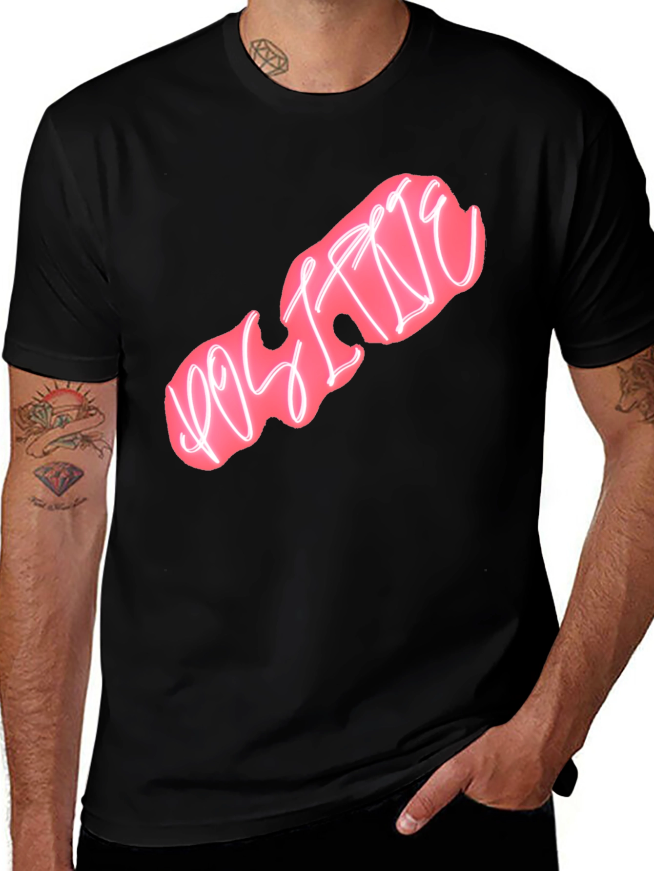 Positive Vibes Black Tee