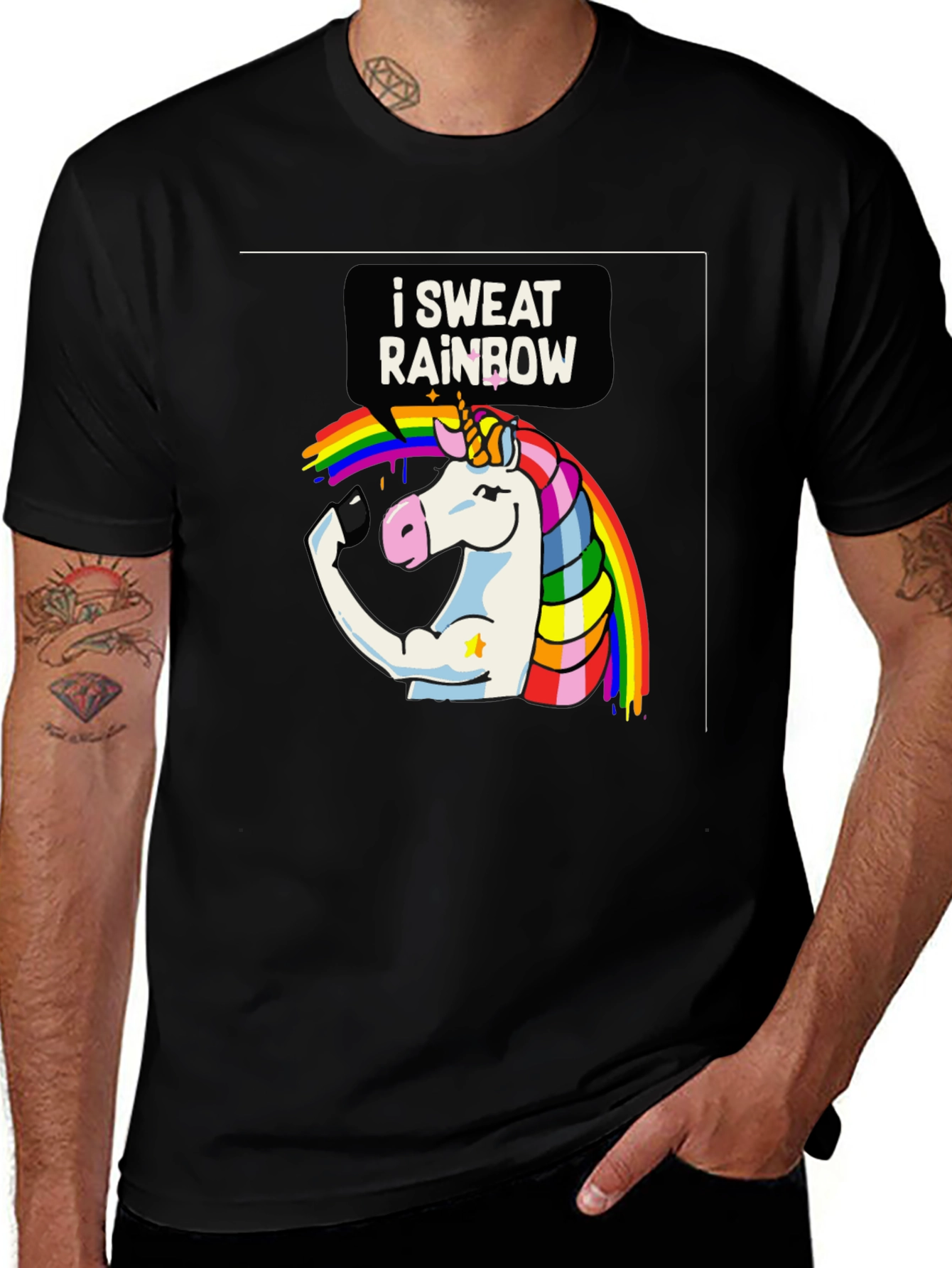 Variant 30 of I Sweat Rainbow Unicorn Graphic T-Shirt