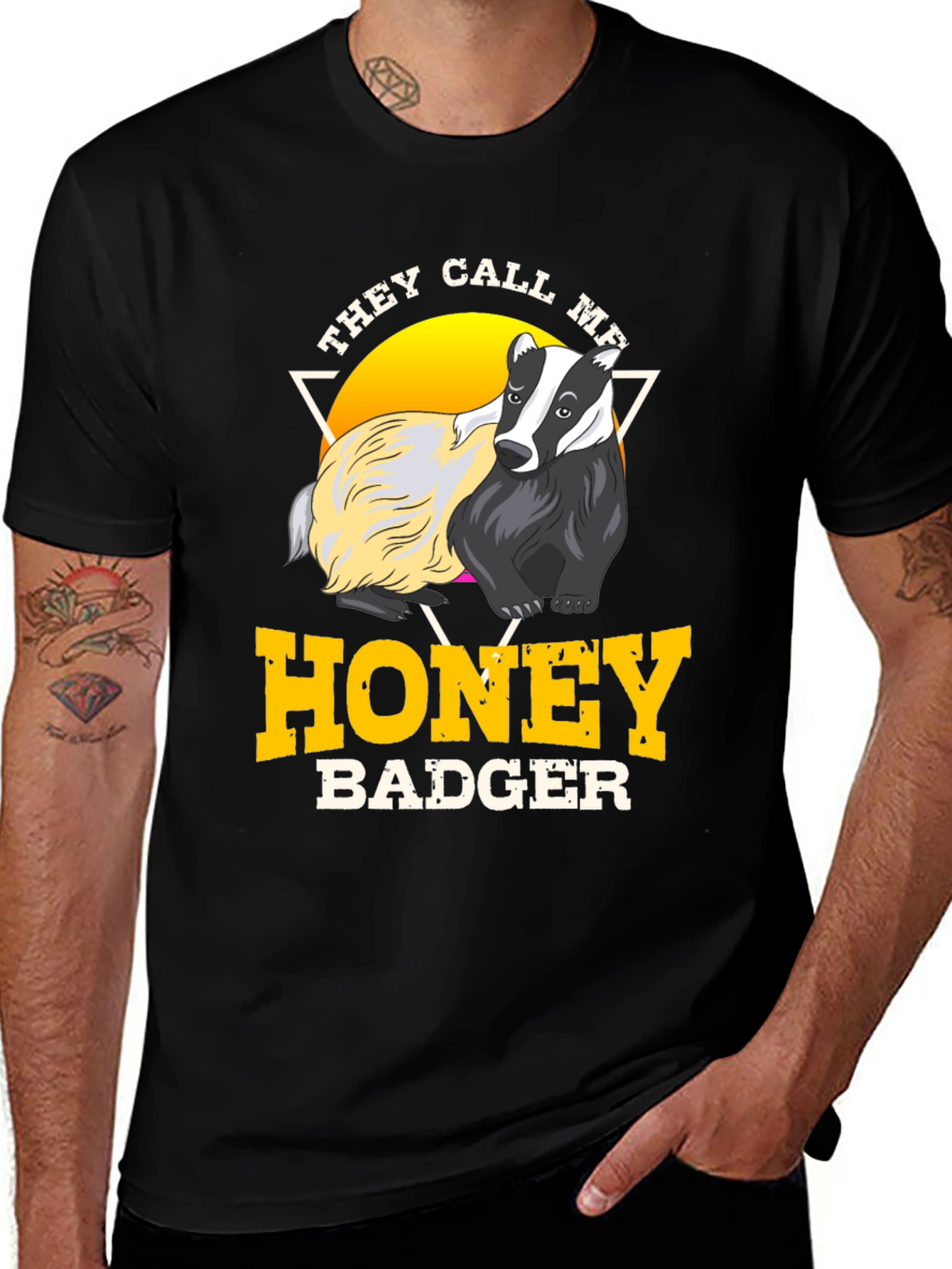 Variant 6 of Honey Badger Graphic T-Shirt - Crew Neck