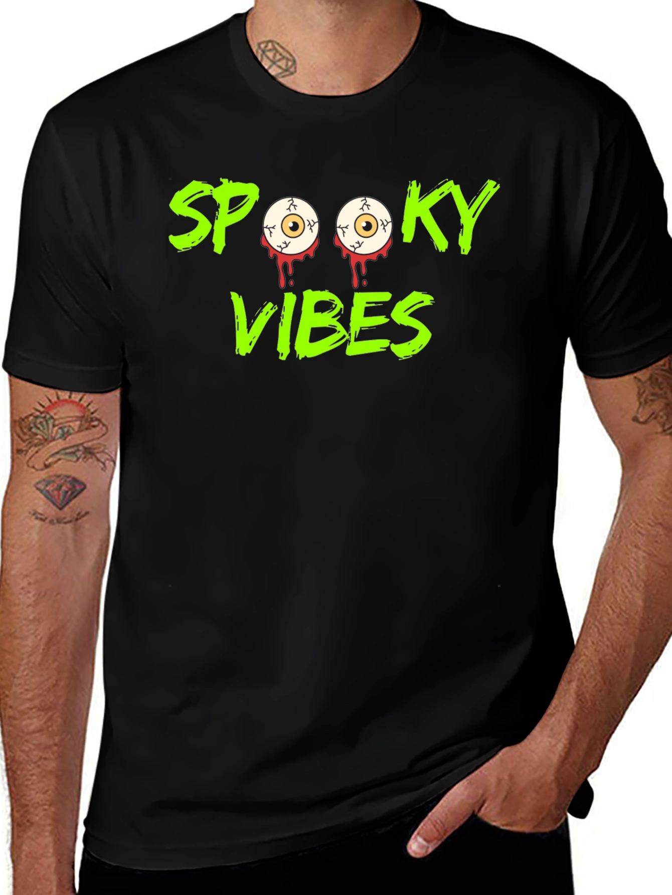 Spooky Vibes Halloween Graphic T-Shirt