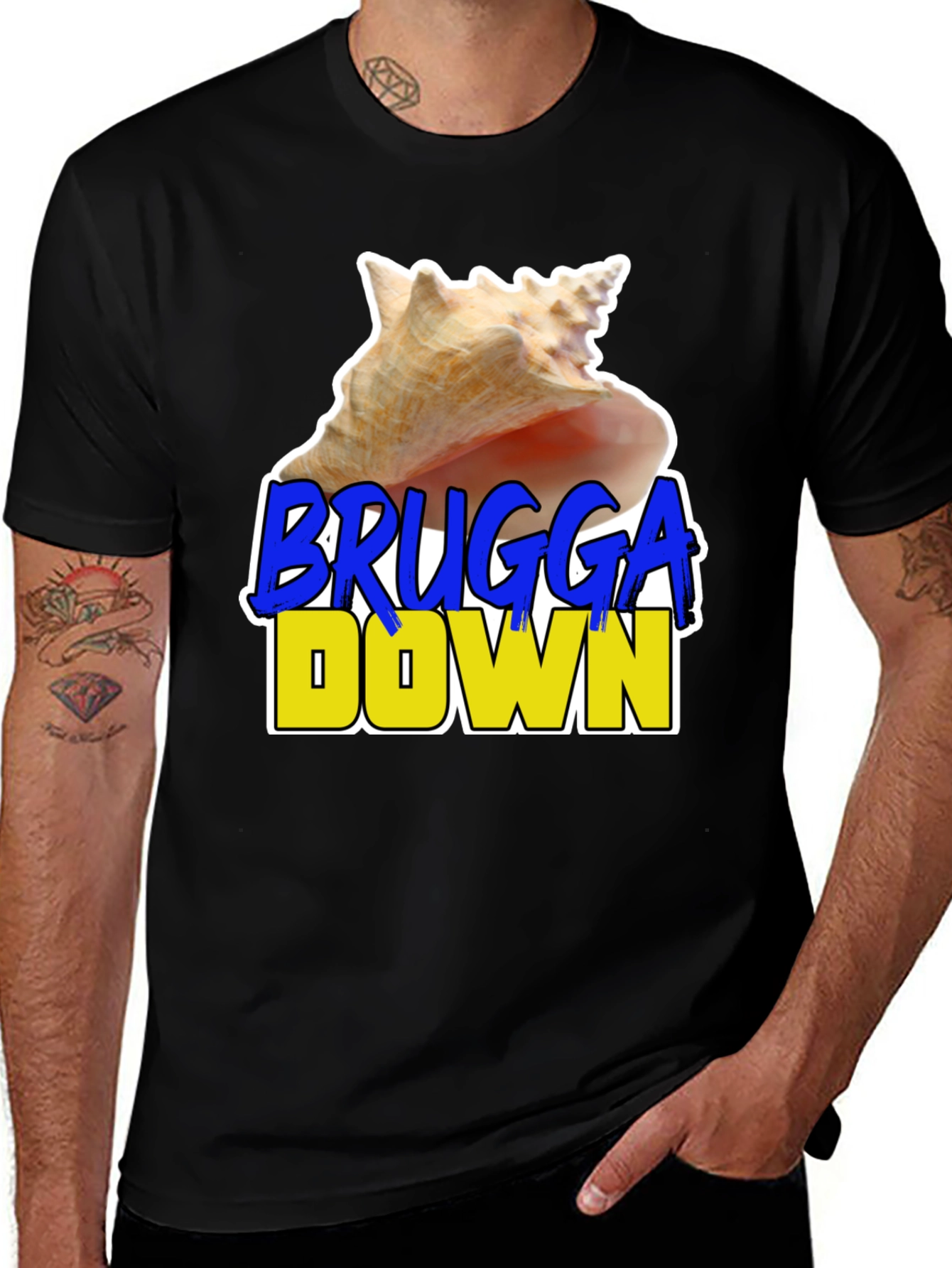 Variant 8 of Brugga Down T-Shirt - Unique Graphic Tee