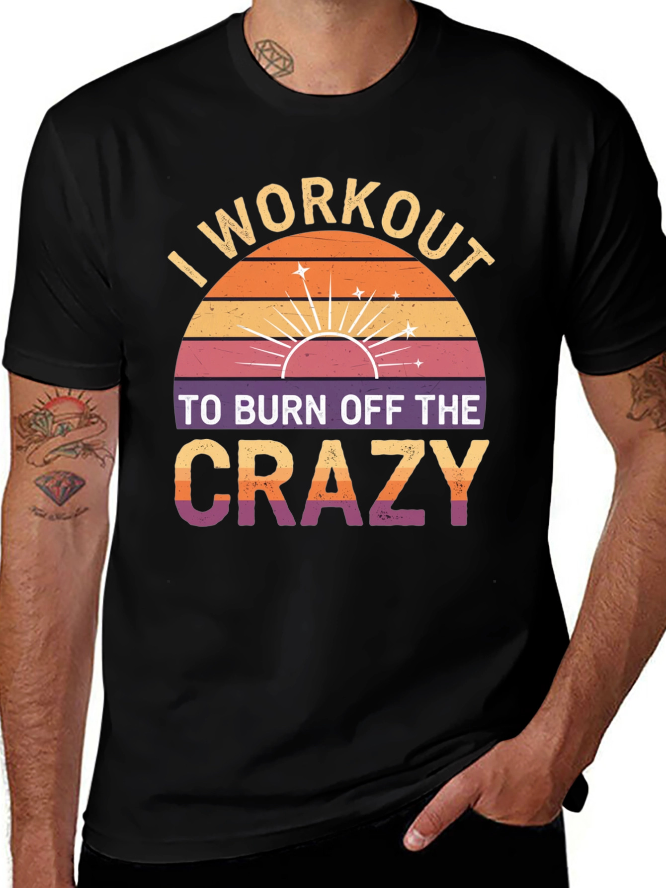 Variant 9 of I Workout to Burn Off the Crazy Graphic Tee
