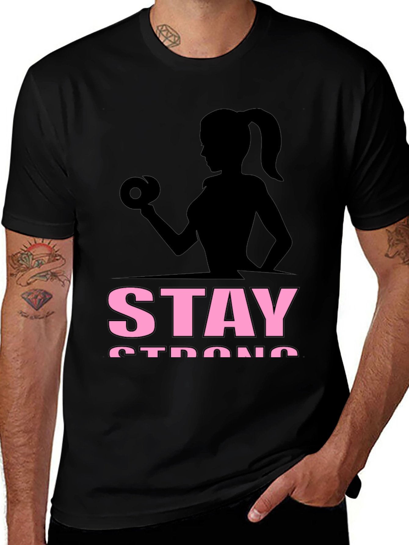 Variant 7 of Stay Strong Women's Fitness T-Shirt