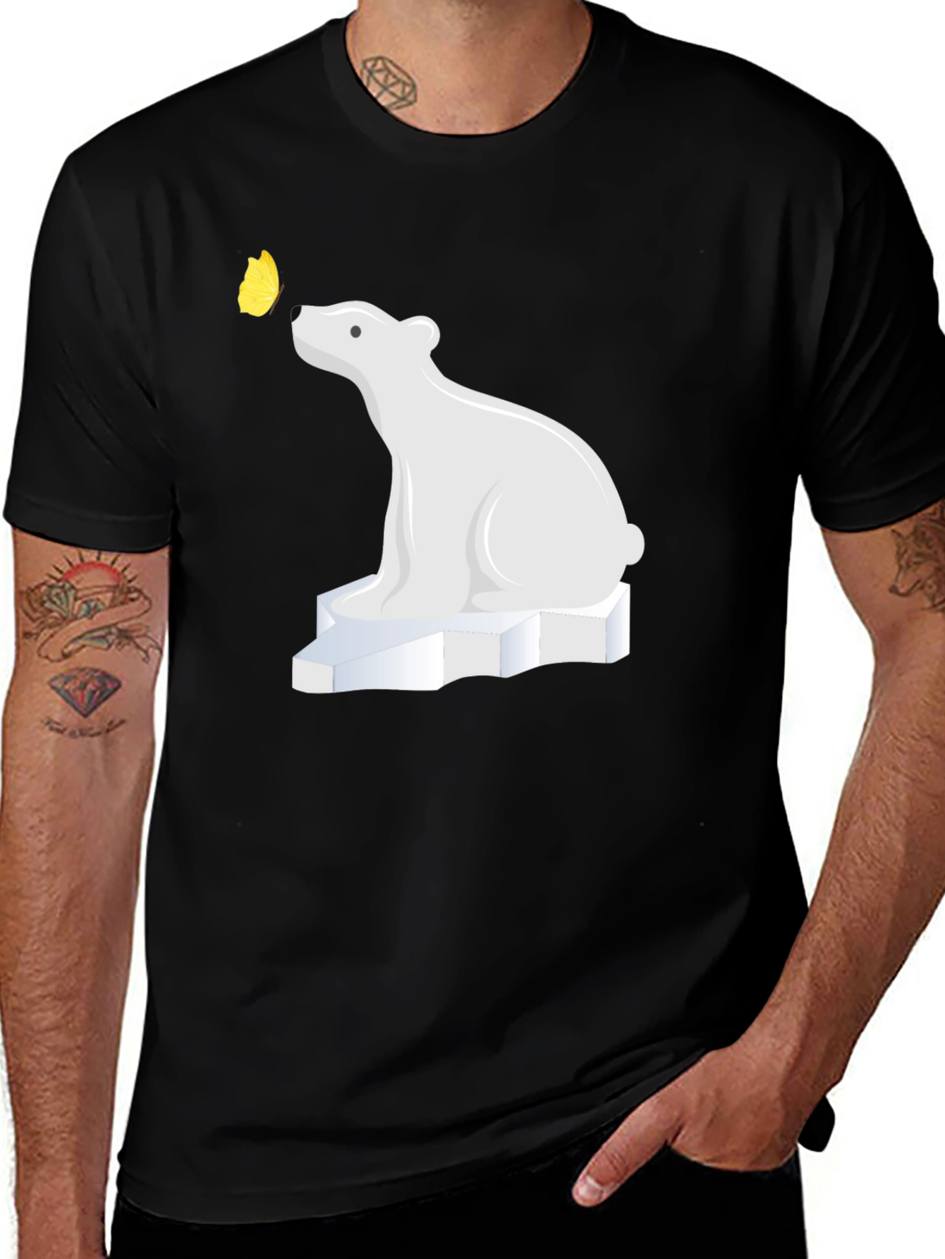 Variant 30 of Polar Bear on Ice T-Shirt -  Cool Graphic Tee