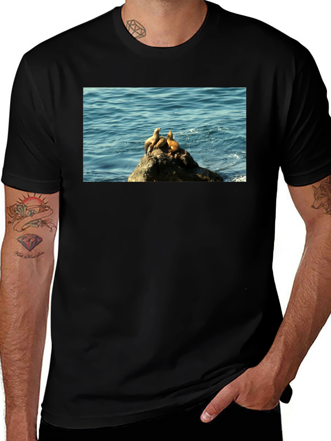 Variant 2 of Seal Rock Black T-Shirt