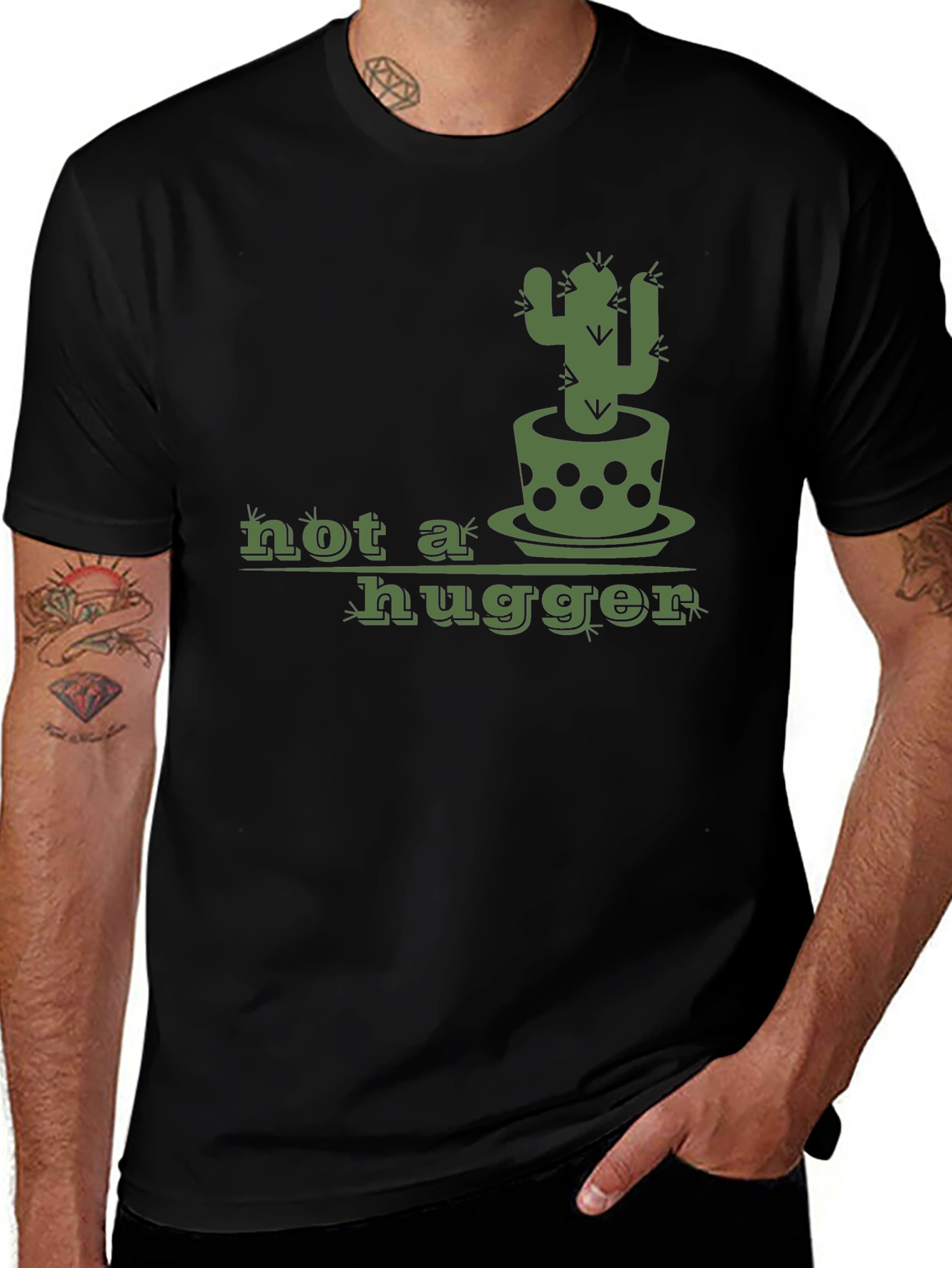 Variant 4 of Not a Hugger Cactus Graphic Tee