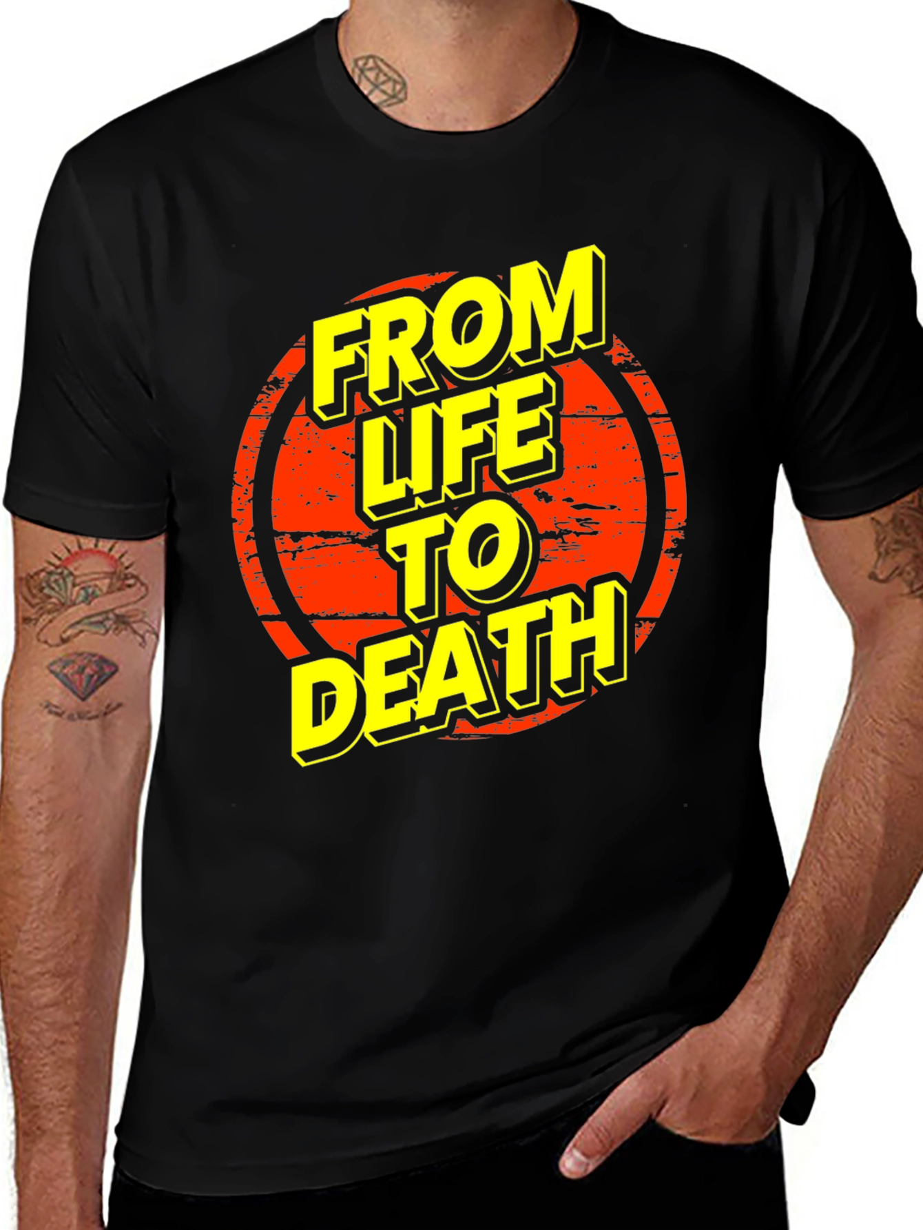 Variant 9 of From Life To Death Graphic Tee - Black
