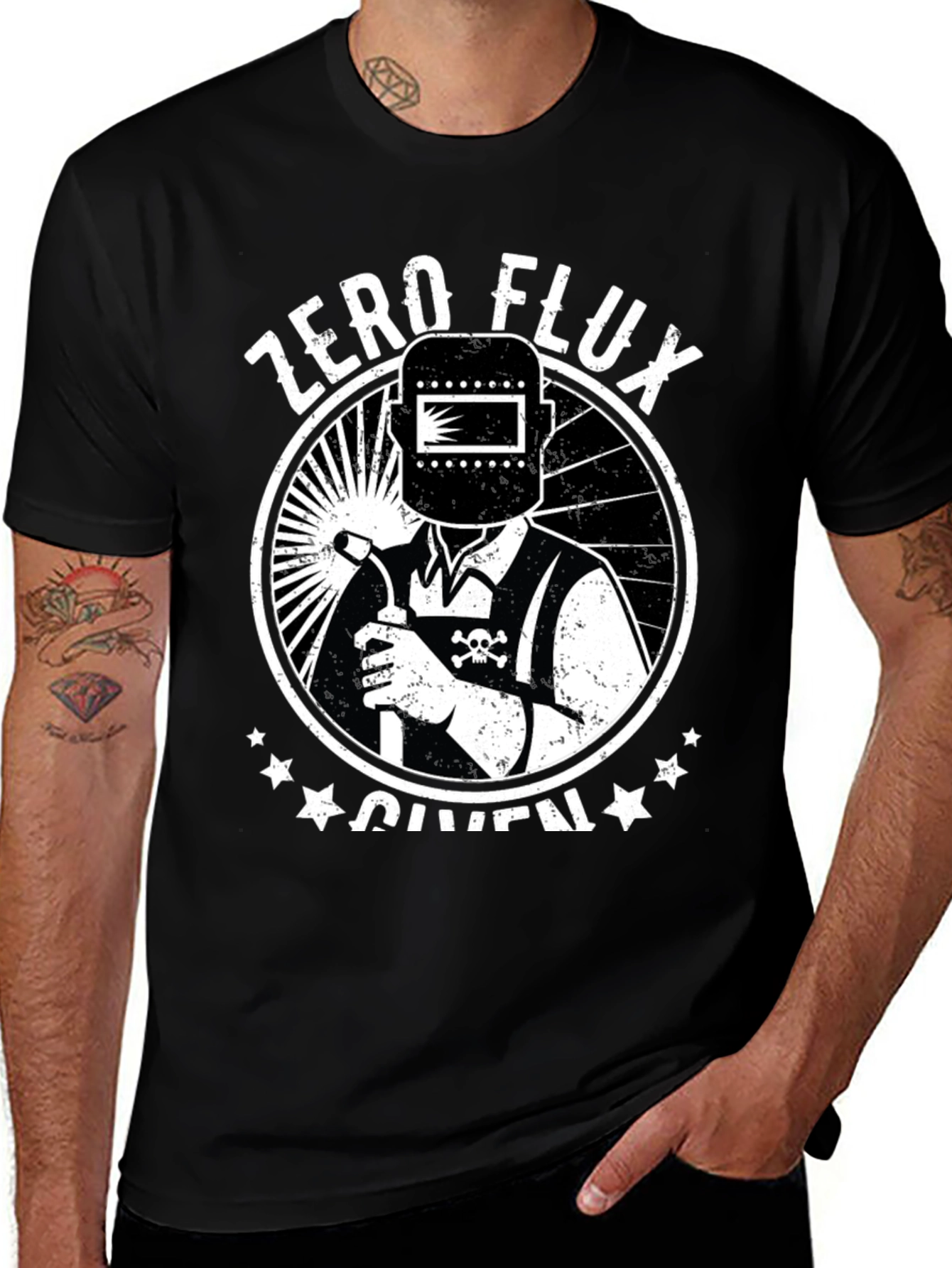 Black Zero Flux Given Welder T-Shirt main image