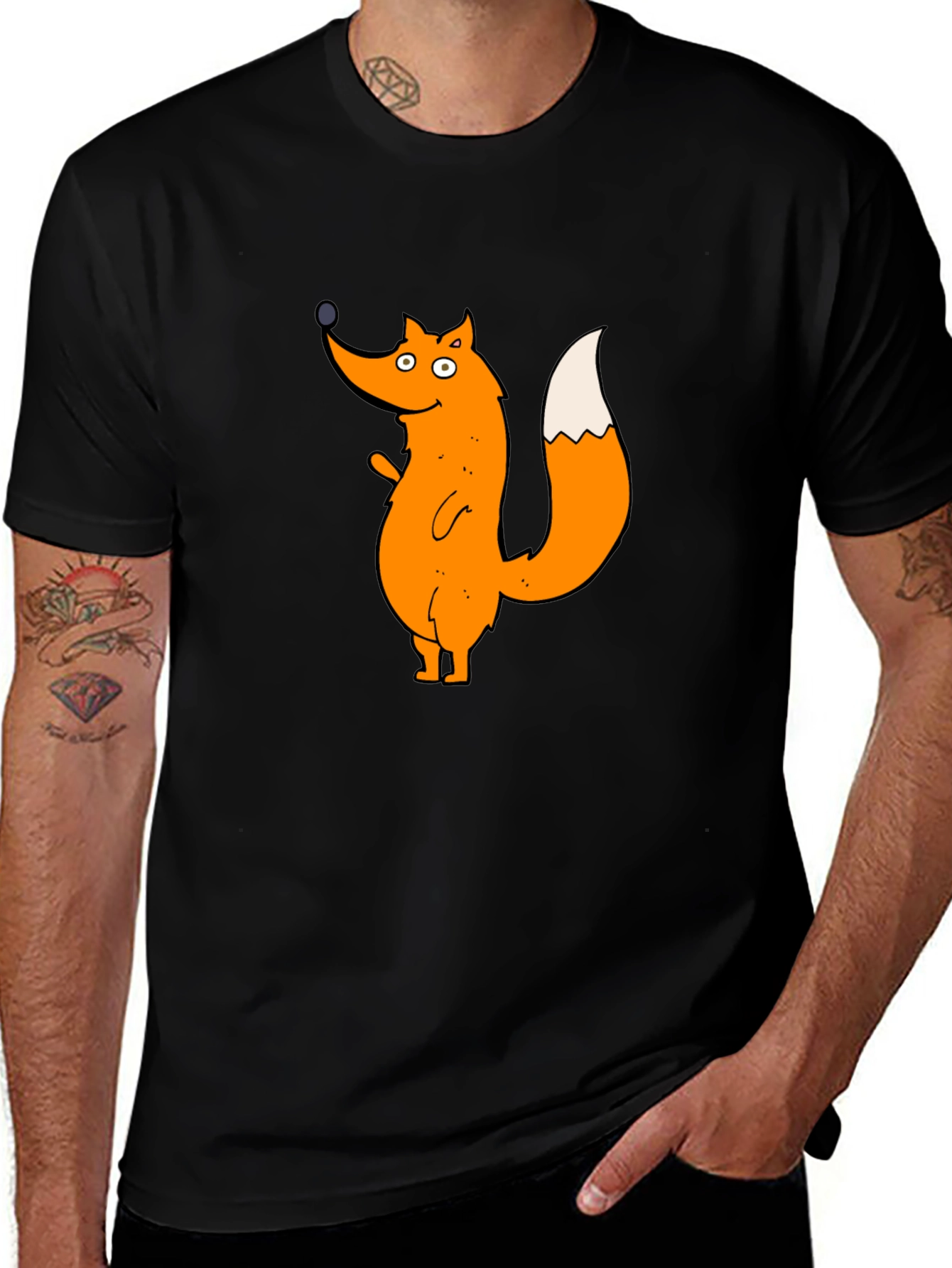 Variant 10 of Cartoon Fox Graphic T-Shirt