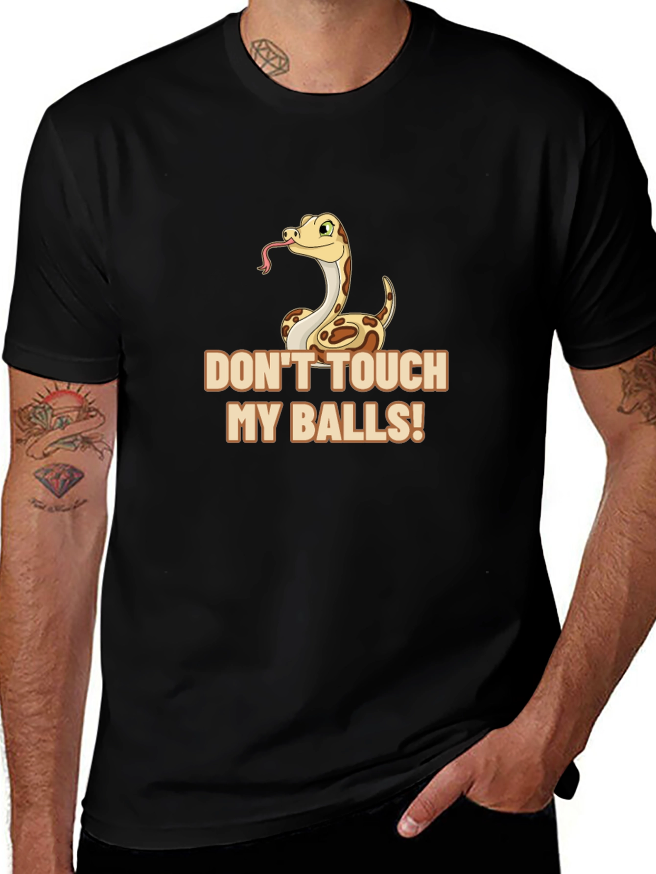 Don't Touch My Balls Snake Graphic Tee