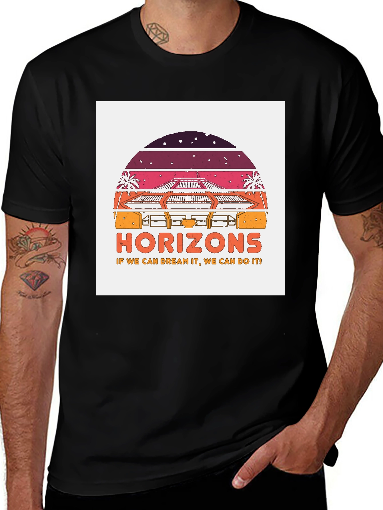 Variant 4 of Horizons Retro T-Shirt