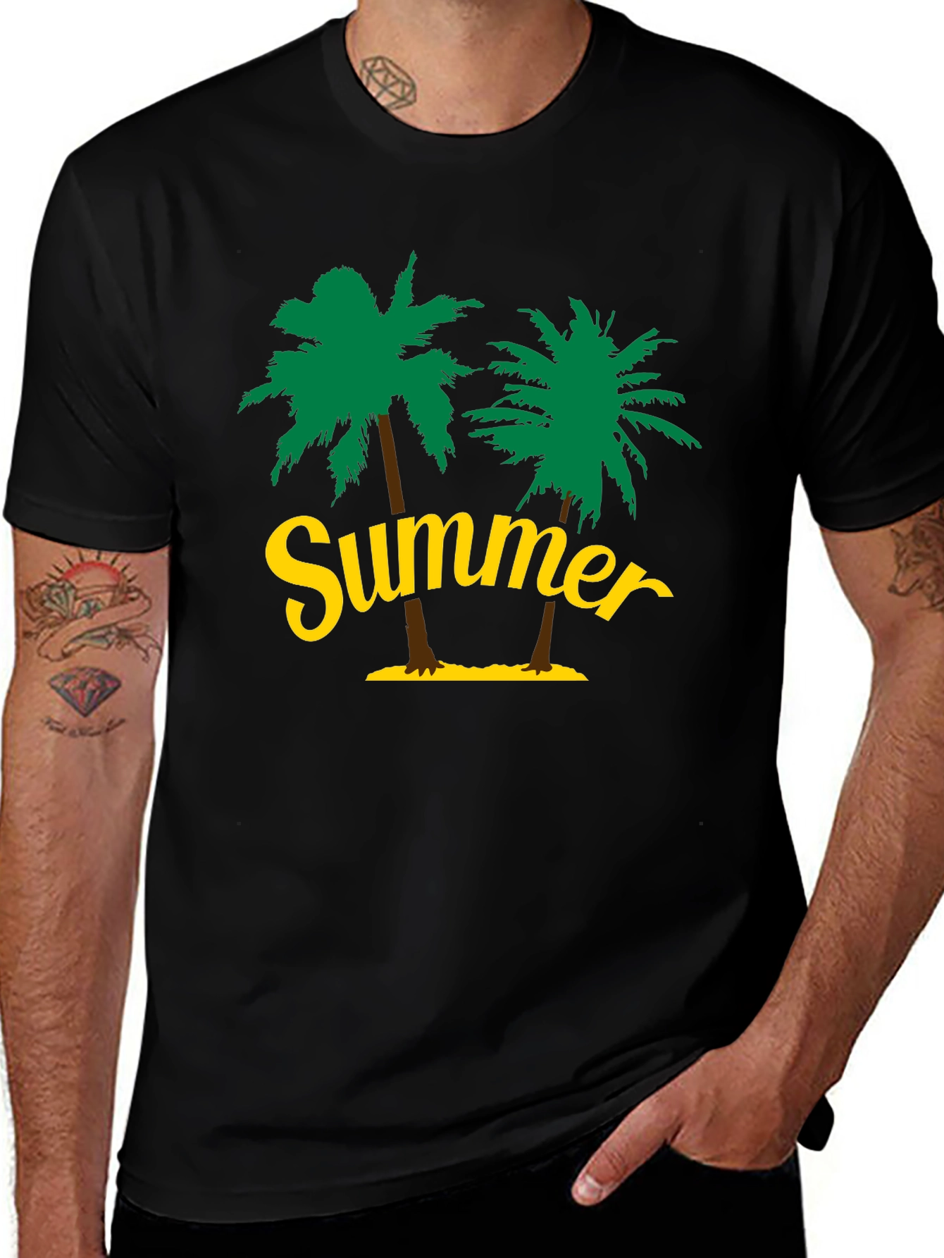 Variant 15 of Summer Palm Tree Graphic T-Shirt
