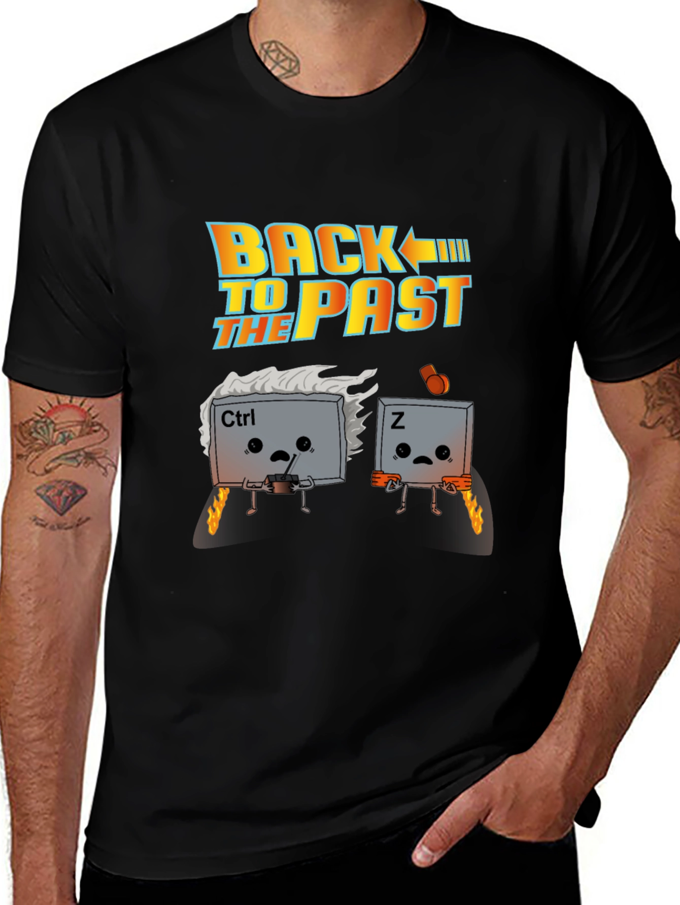 Variant 4 of Back to the Past Ctrl+Z Graphic Tee