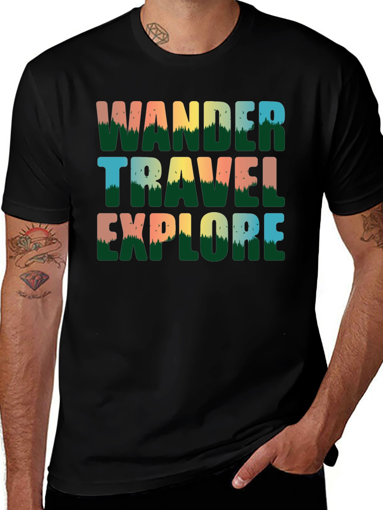 Variant 9 of Wander Travel Explore Graphic Tee