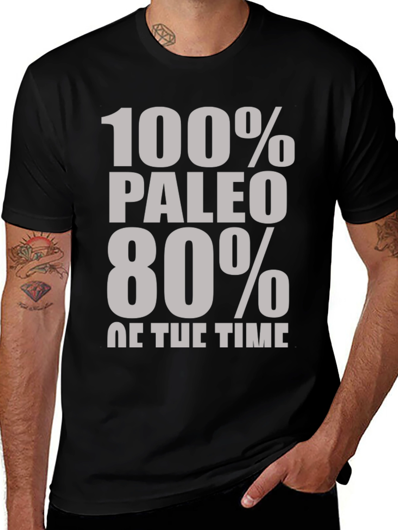 Paleo Diet T-Shirt - 100% Paleo 80% of Time