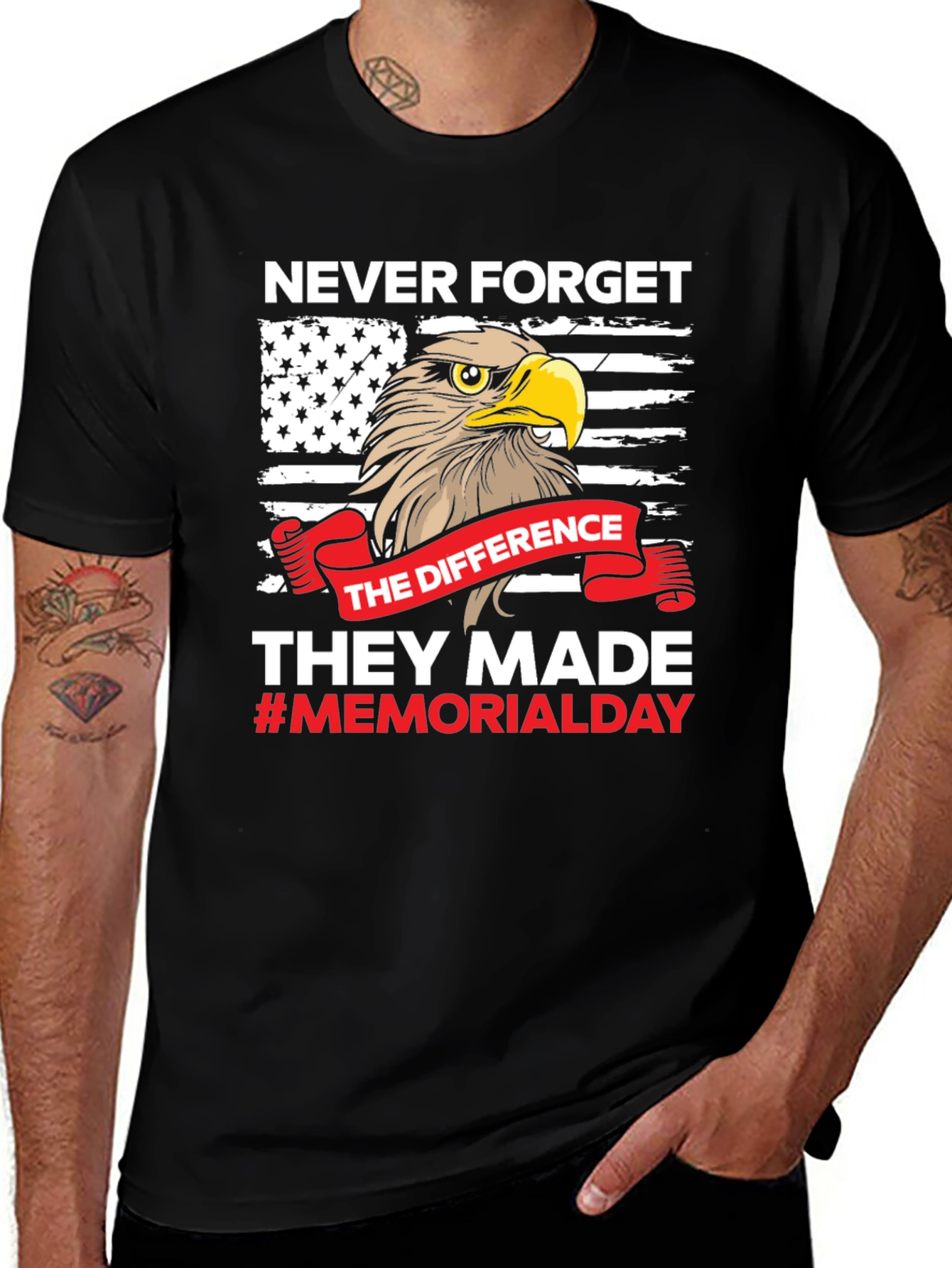 Never Forget Memorial Day Eagle T-Shirt
