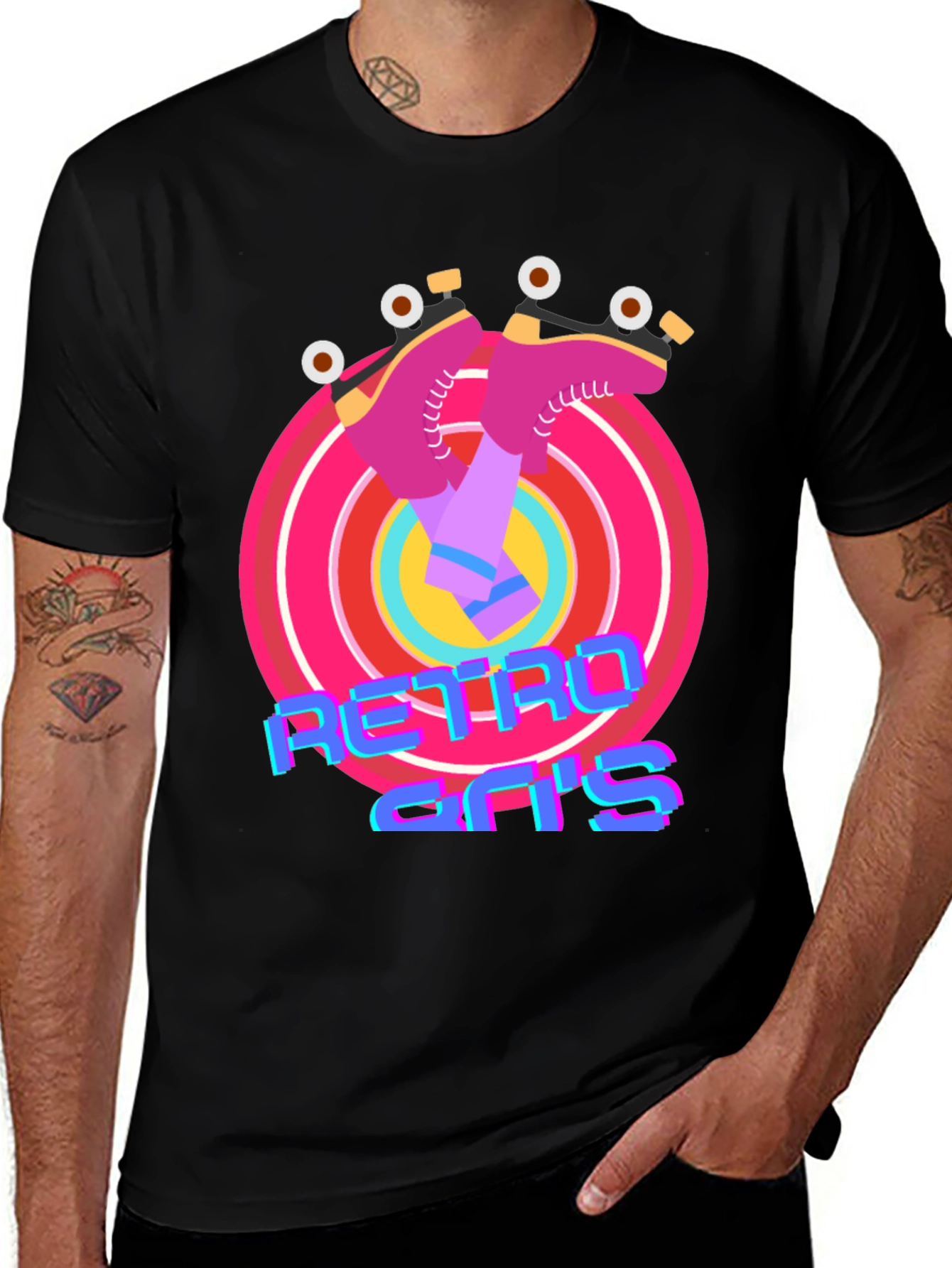 Variant 20 of Retro 80s Roller Skate Graphic Tee