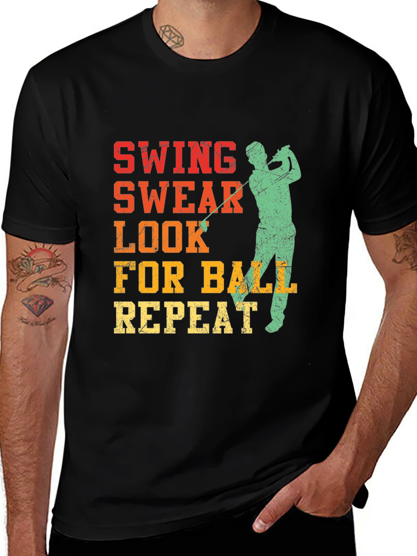 Variant 15 of Golf Swing Swear Look Repeat T-Shirt