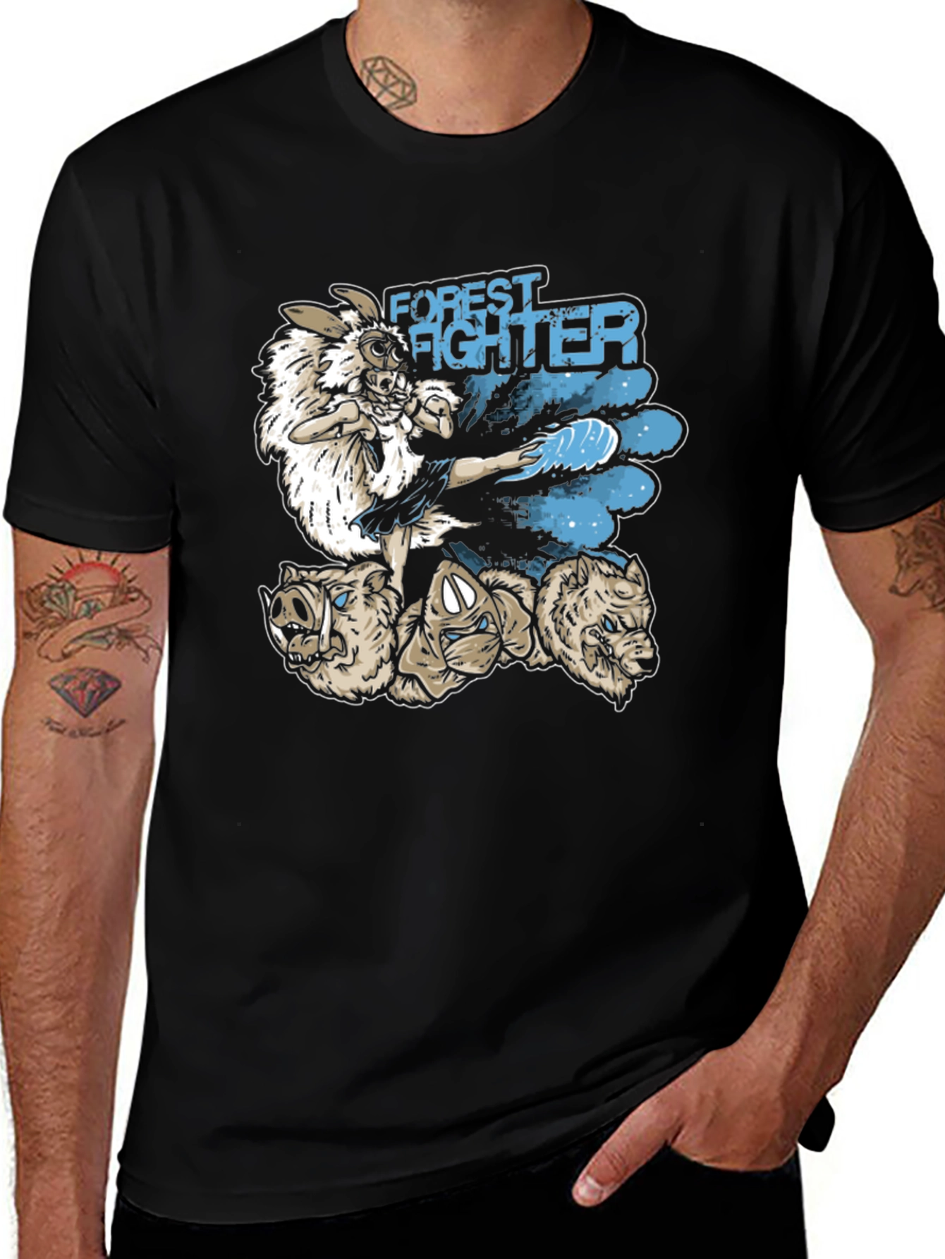 Black Forest Fighter Graphic Tee main image