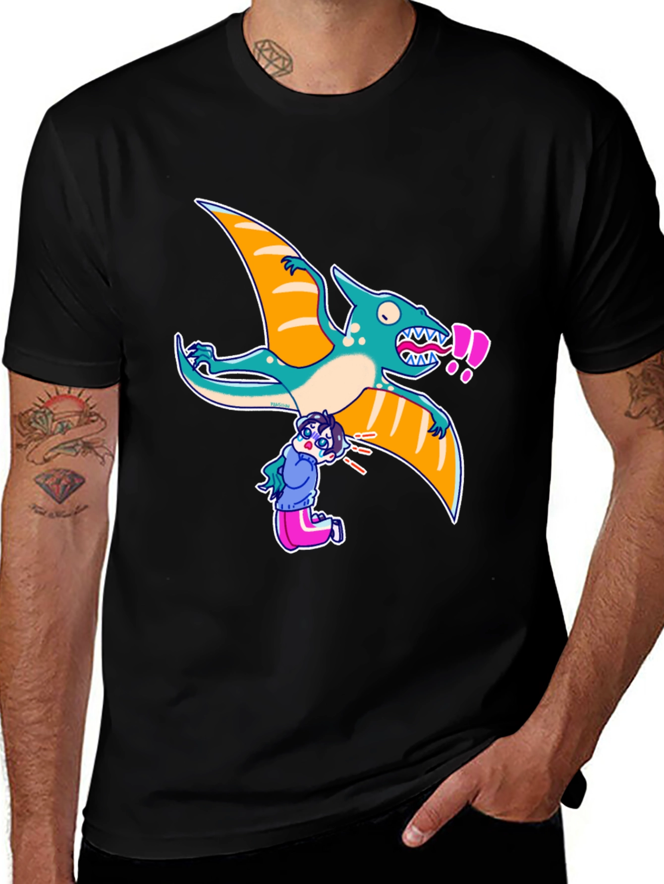 Variant 19 of Cartoon Pterodactyl T-Shirt