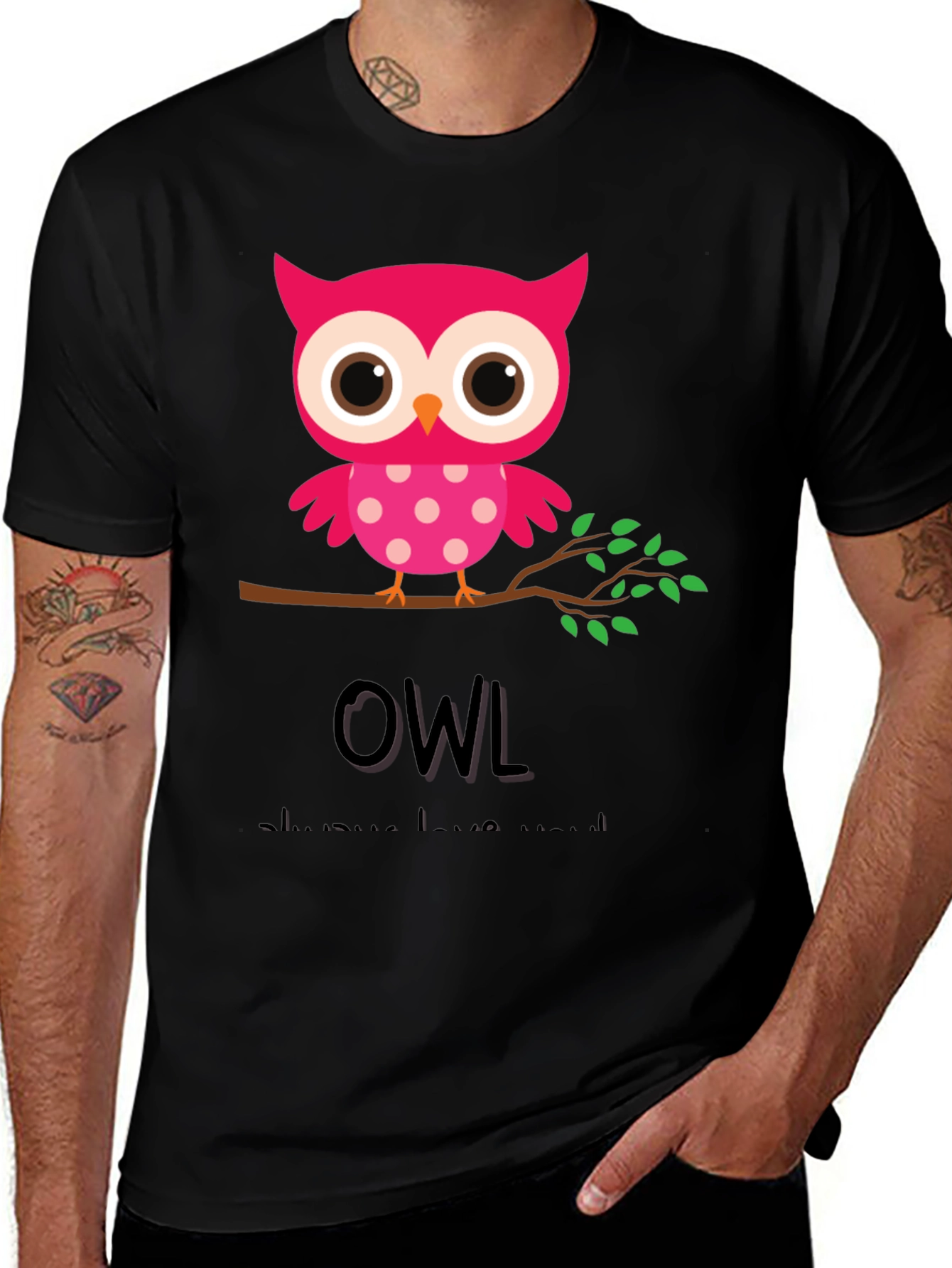 Variant 30 of Cute Owl Graphic Tee - Always Love Yourself T-Shirt
