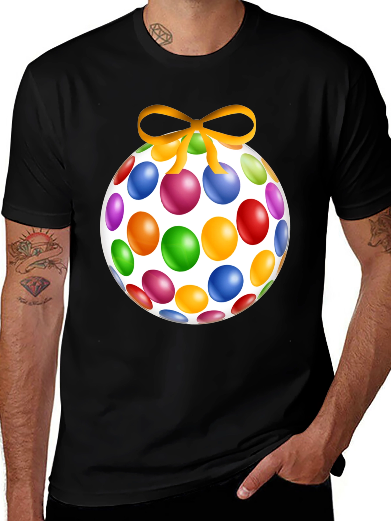 Variant 17 of Colorful Polka Dot Ornament T-Shirt